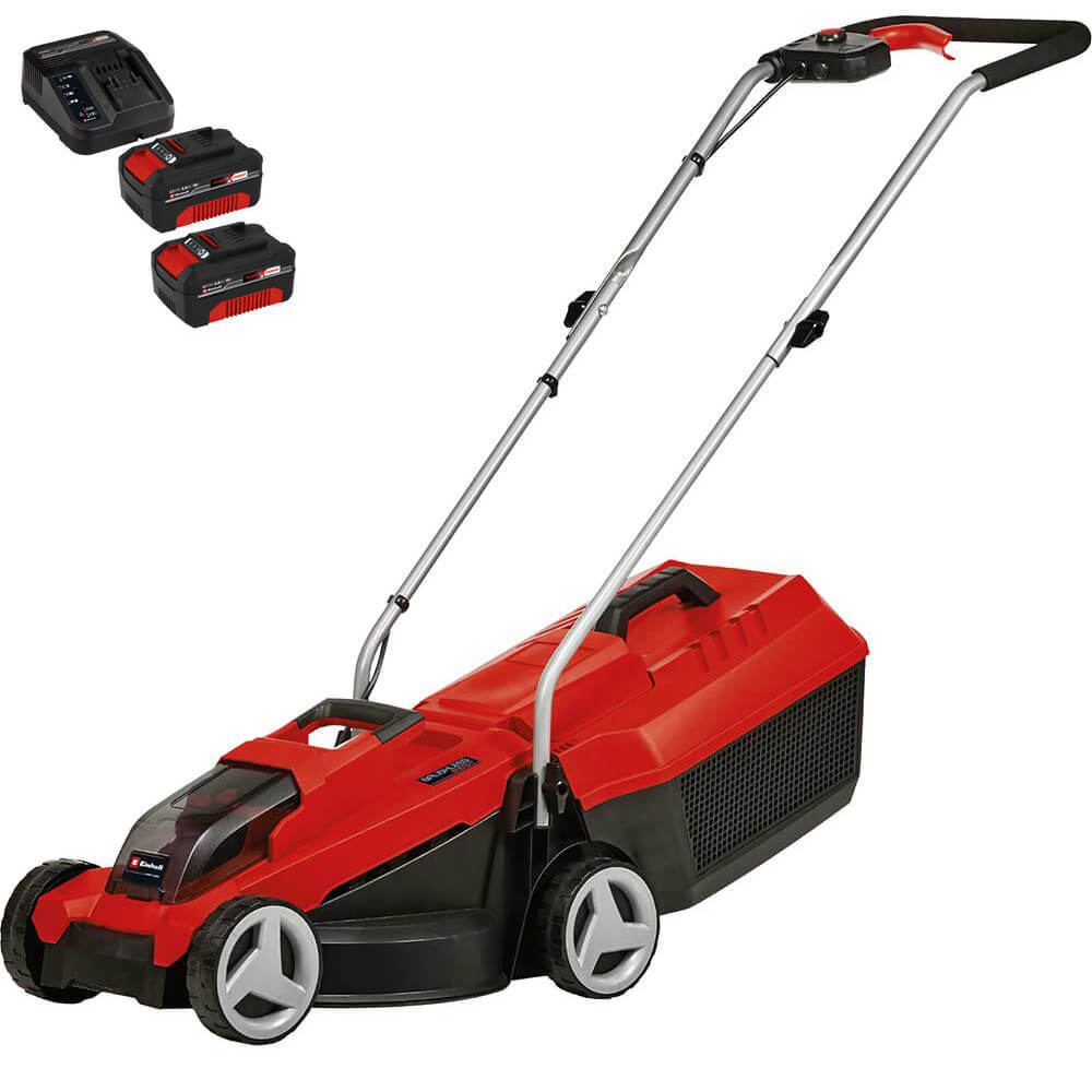 Einhell GE-CM 18/32 Li 18v Cordless Brushless Rotary Lawnmower 320mm 2 x 4ah Li-