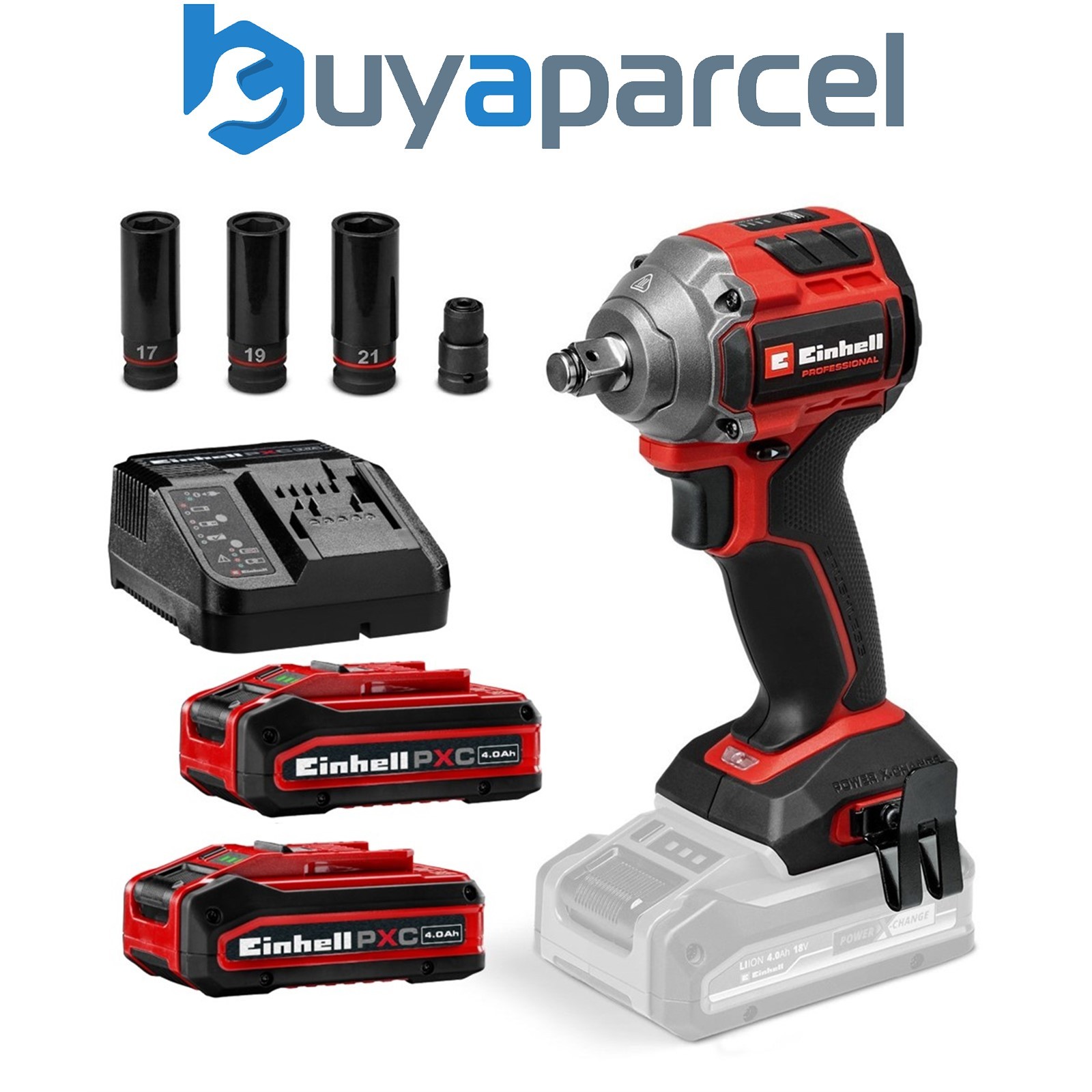 Einhell Professional Brushless 18v Impact Wrench 260Nm TP-CW + 2x 4ah Plus