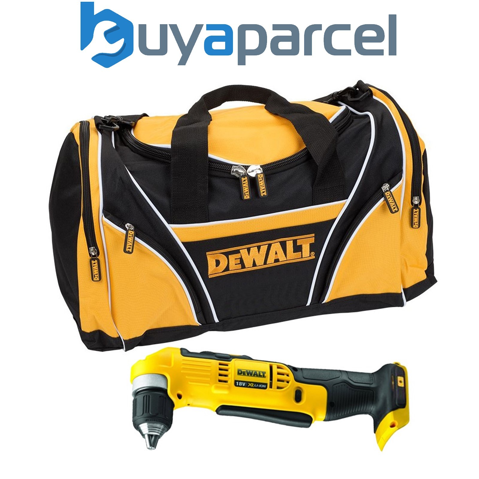 Dewalt DCD740N 18v Right Angle Drill Lithium Ion XR 2 Speed Drill Bare + Bag