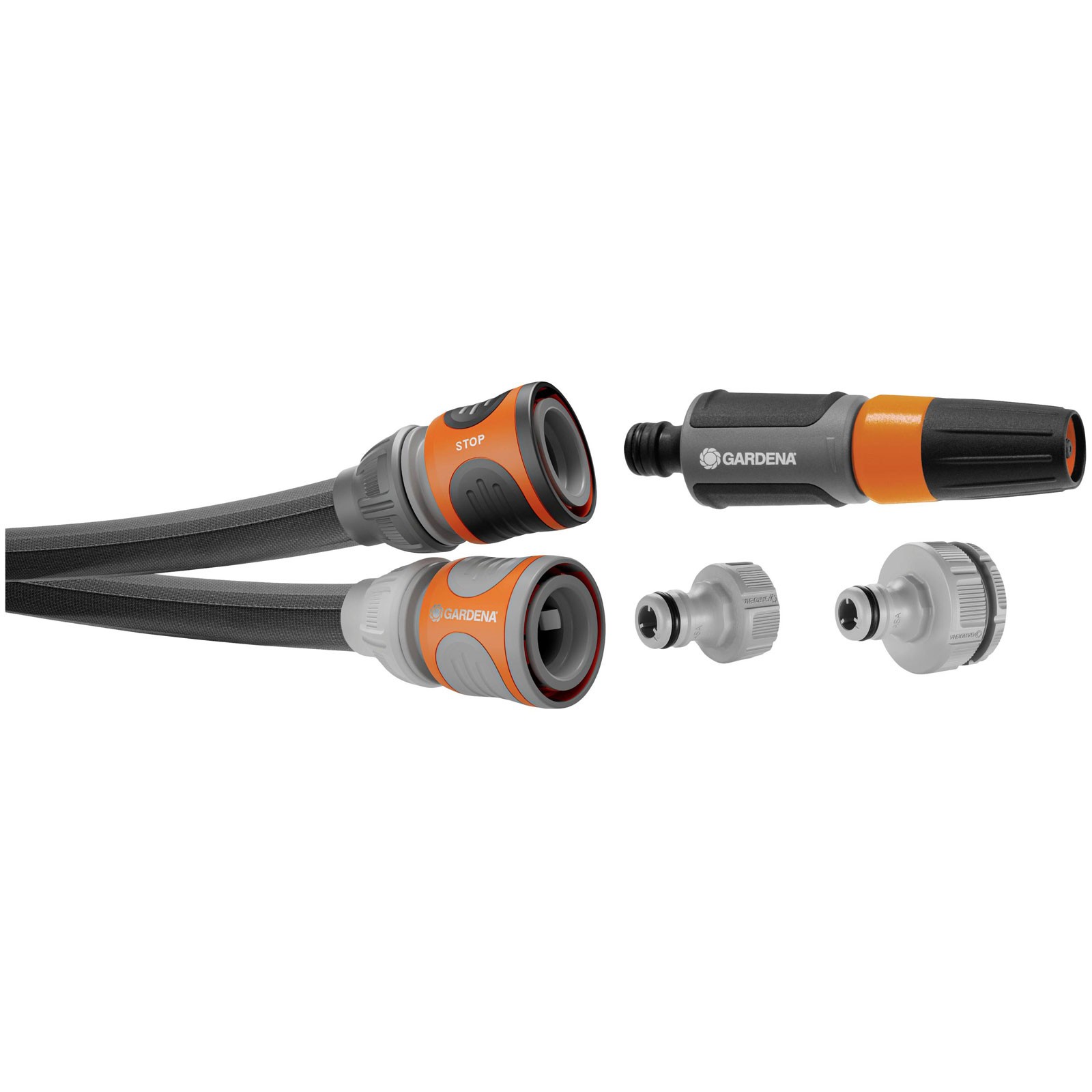 GARDENA Liano™ Life Fabric Hose Set 30m 1/2" Flexible & Light