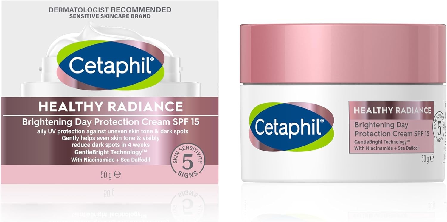 Cetaphil Day Cream SPF 15, 50g, Healthy Radiance Brightening Face Moisturiser F