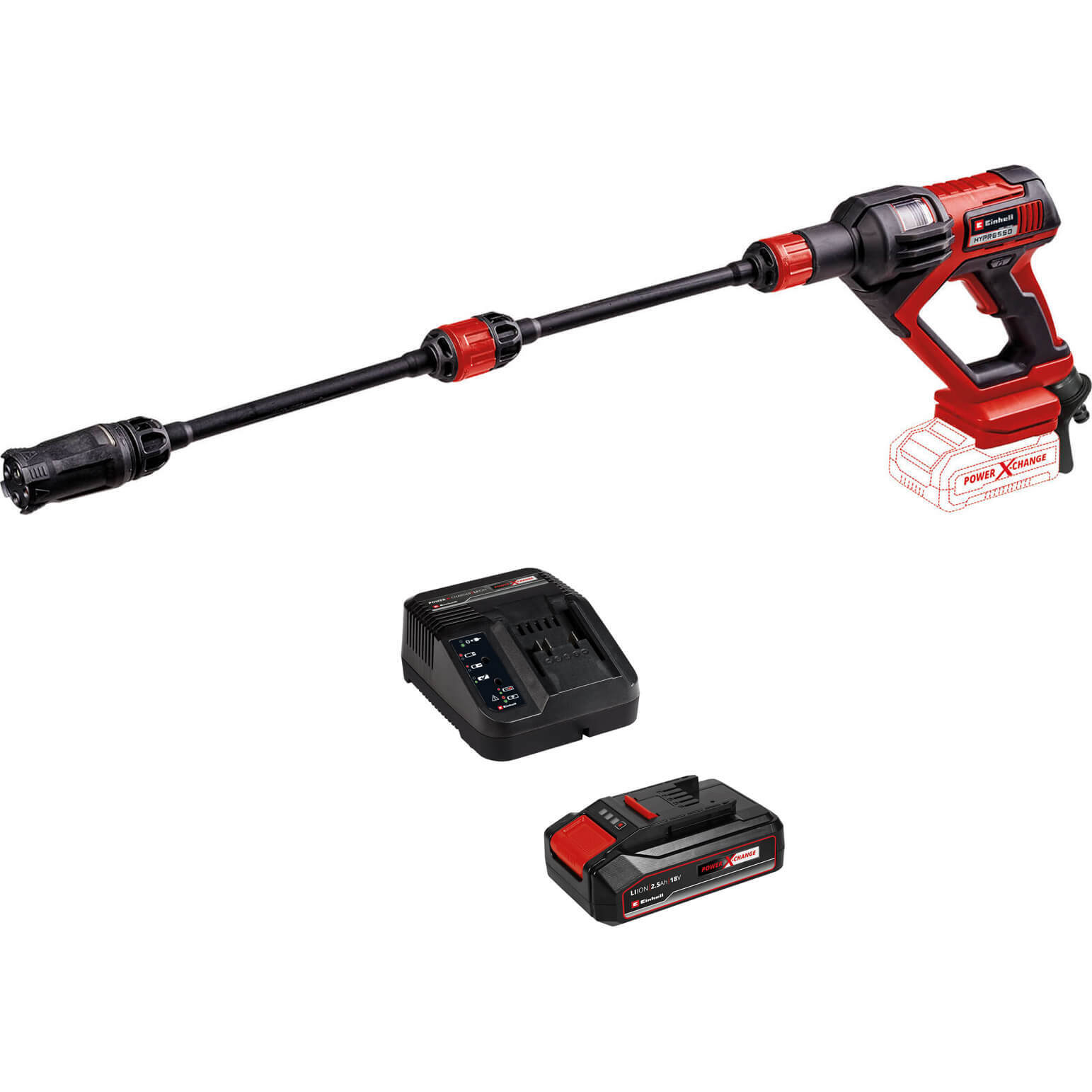 Einhell HYPRESSO 18/24 Li 18v Cordless Pressure Washer 1 x 2.5ah Li-ion