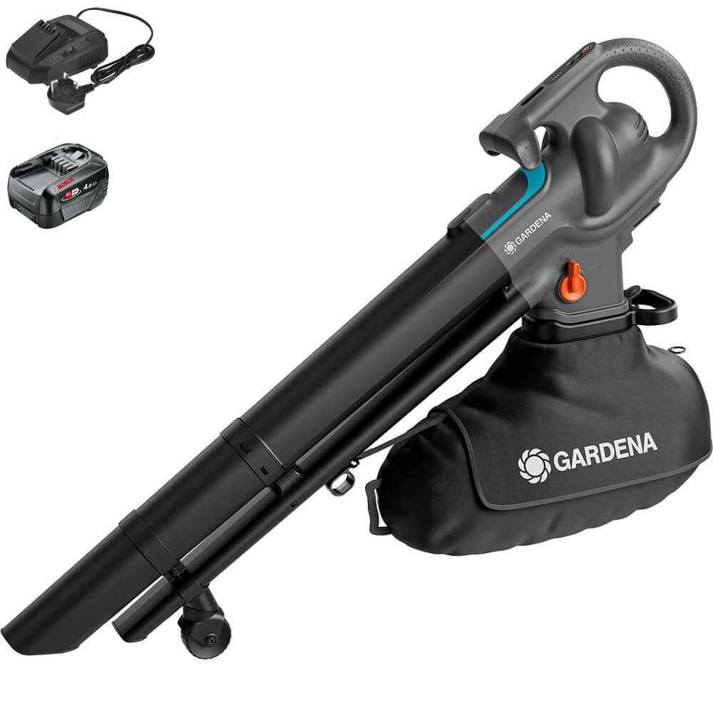 Gardena POWERJETCOLLECT P4A 18v Cordless Garden Leaf Blower and Vacuum 1 x 4ah L
