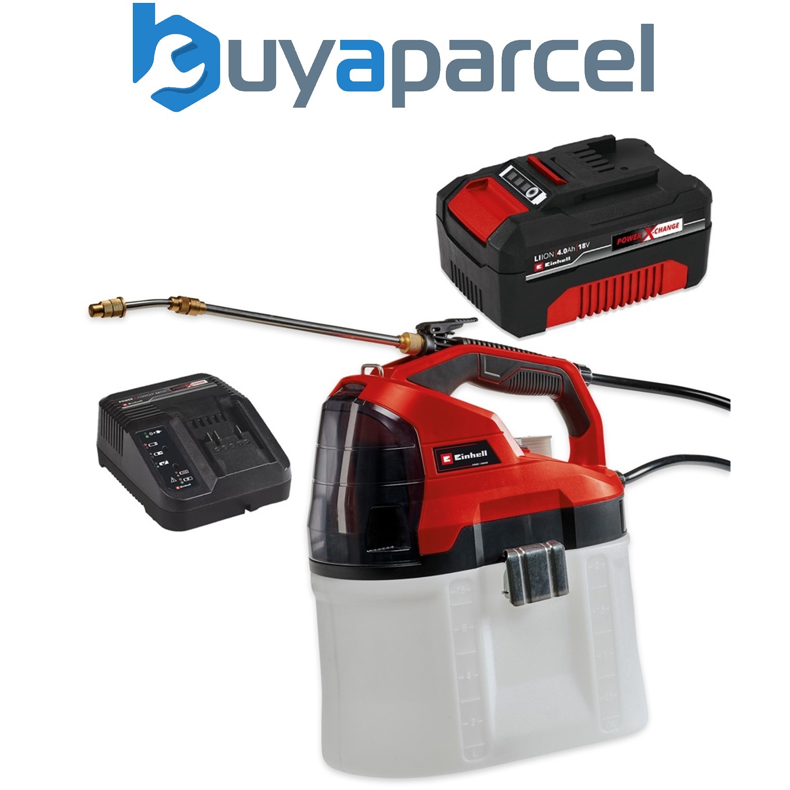 Einhell 18v Cordless Pressure Sprayer Handheld Power X-Change +4AH Battery Kit