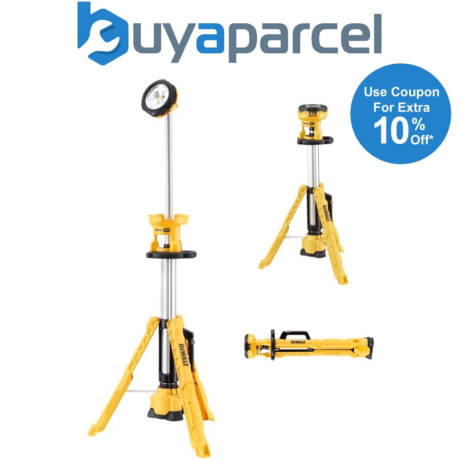 Dewalt DCL079 18v XR LED Light Tripod Site Light Pivot Head Cordless 3000 Lumen