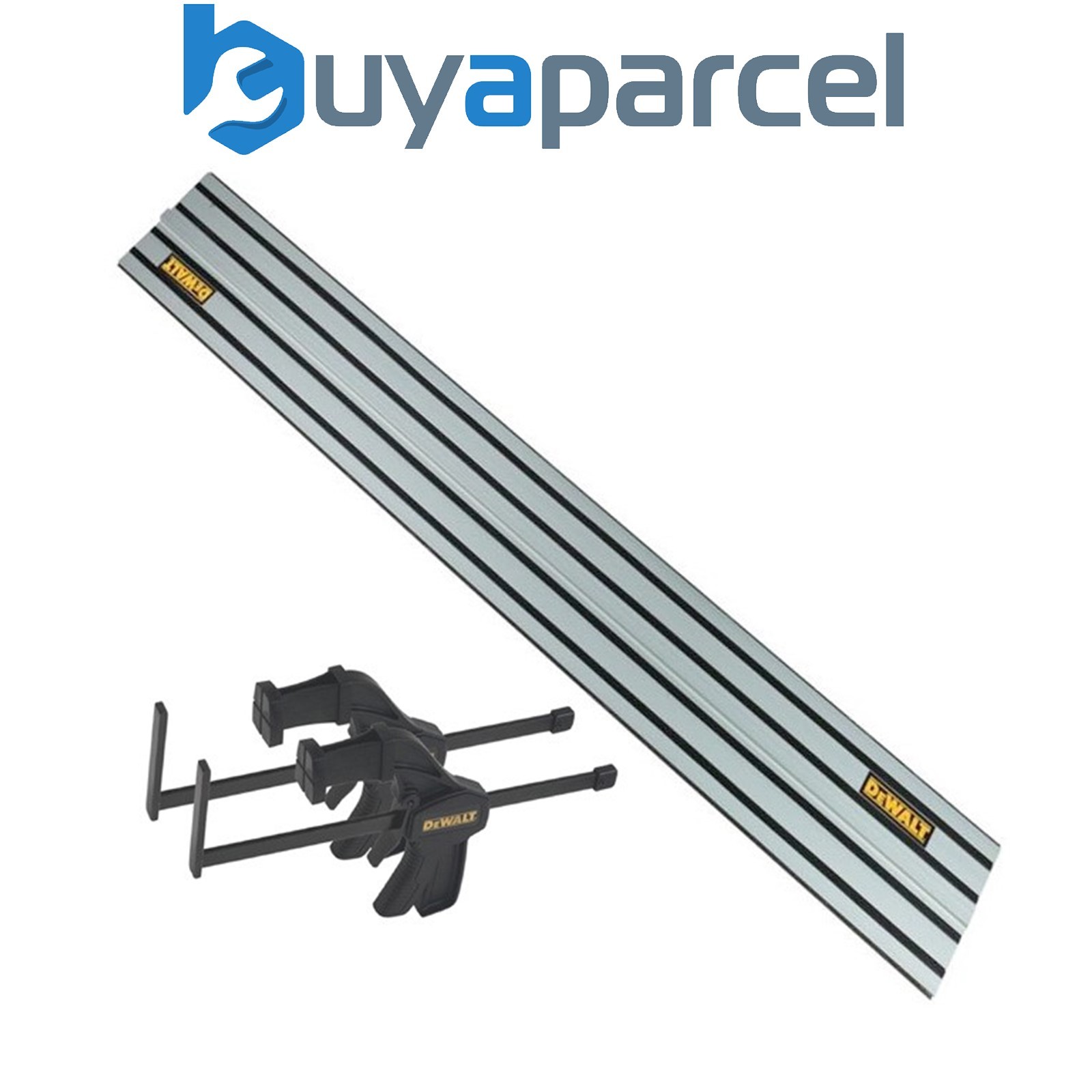 DeWalt DWS5022 1.5m Guide Rail for DWS520 Plunge Saws + Pair of Clamps DWS5026