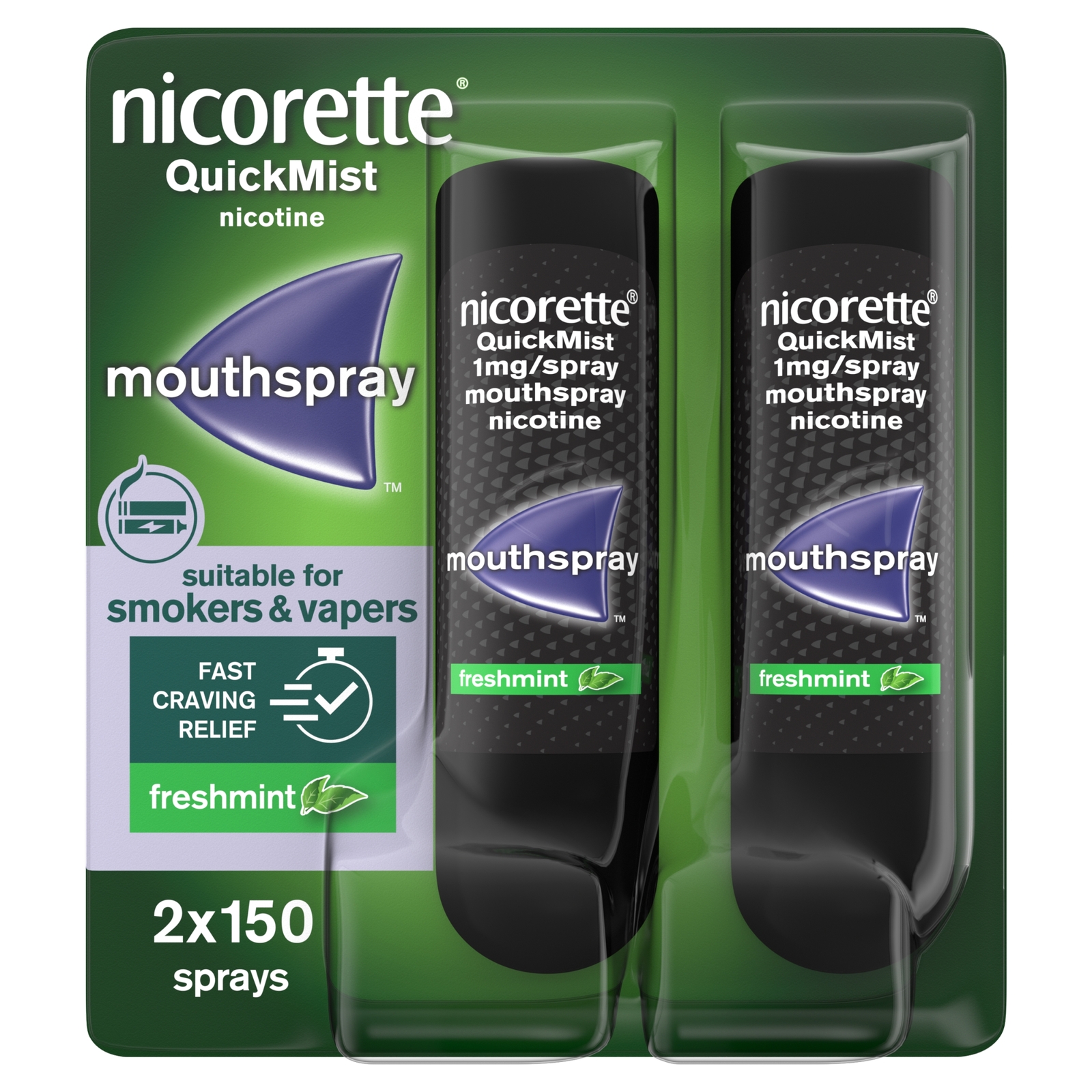 Nicorette Quickmist 1mg Mouthspray Freshmint 2 Unit Quit Vaping Aid