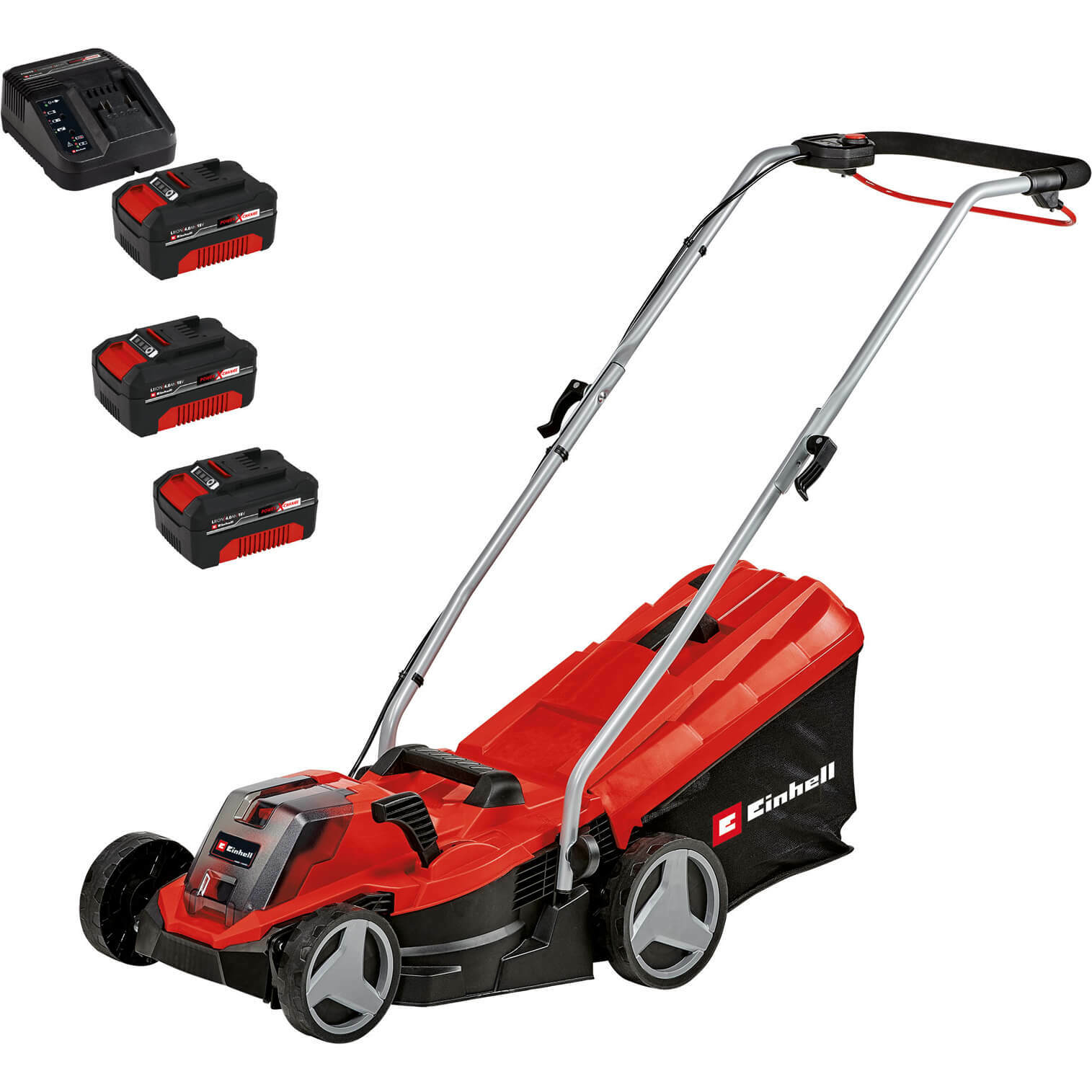 Einhell GE-CM 18/33 Li 18v Cordless Brushless Lawnmower 330mm 3 x 4ah Li-ion