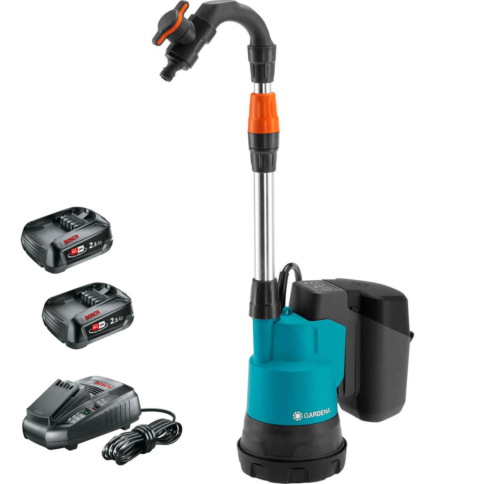 Gardena 2000/2 P4A 18v Cordless Rainwater Submersible Water Butt Tank Pump 2 x 2