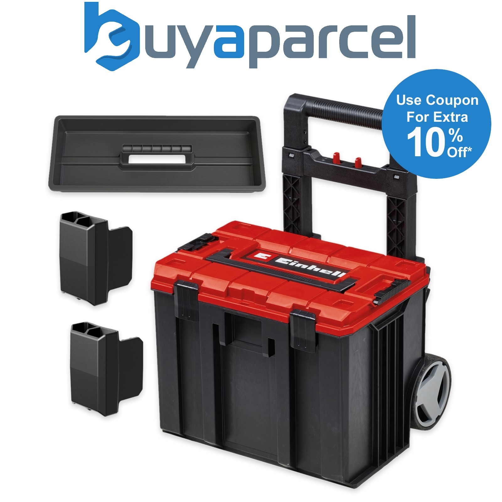 Einhell Large Rolling Mobile Tool Box Power Tool Storage Trolley Modular 120kg