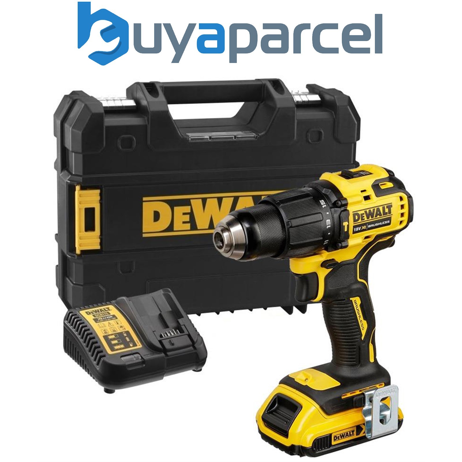 Dewalt DCD709D1T 18v XR Brushless Compact Combi Hammer Drill Tstak - 1 x 2.0ah