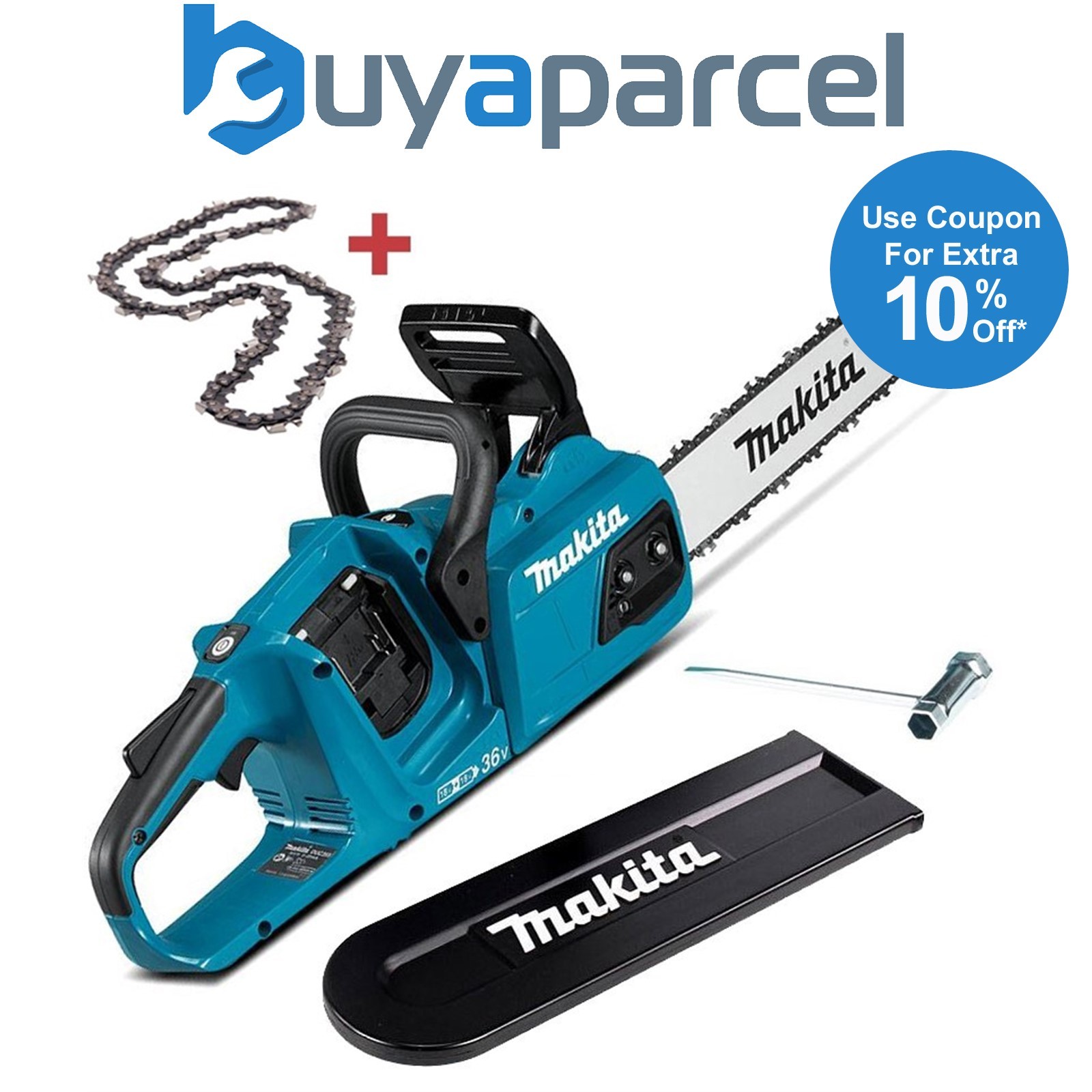 Makita DUC355Z Twin 18v / 36v LXT Cordless 35cm 14" Chainsaw Lithium Bare +Chain
