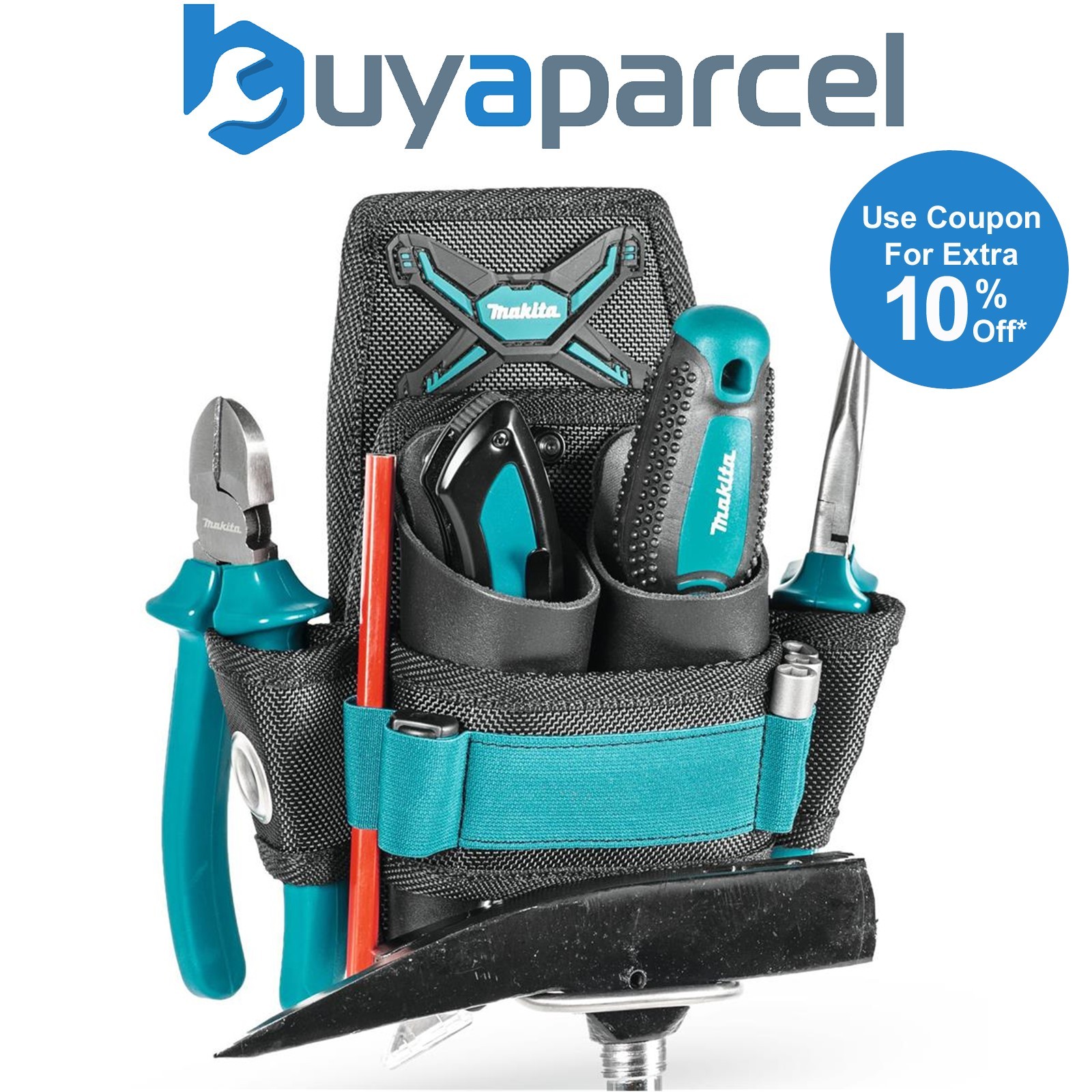 Makita E-05228 3 Way Hammer + Tool Holder for Tool Belts Leather + Strap System