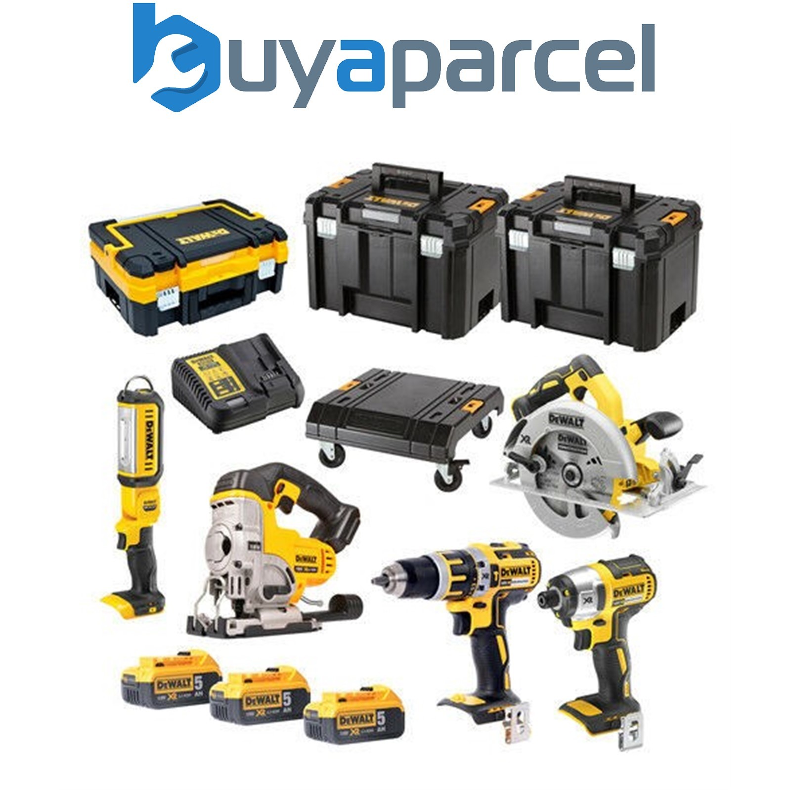 Dewalt DCK526P3T XR Cordless 18v Brushless 5 Piece Kit 3 x 5.0ah Batteries +Case