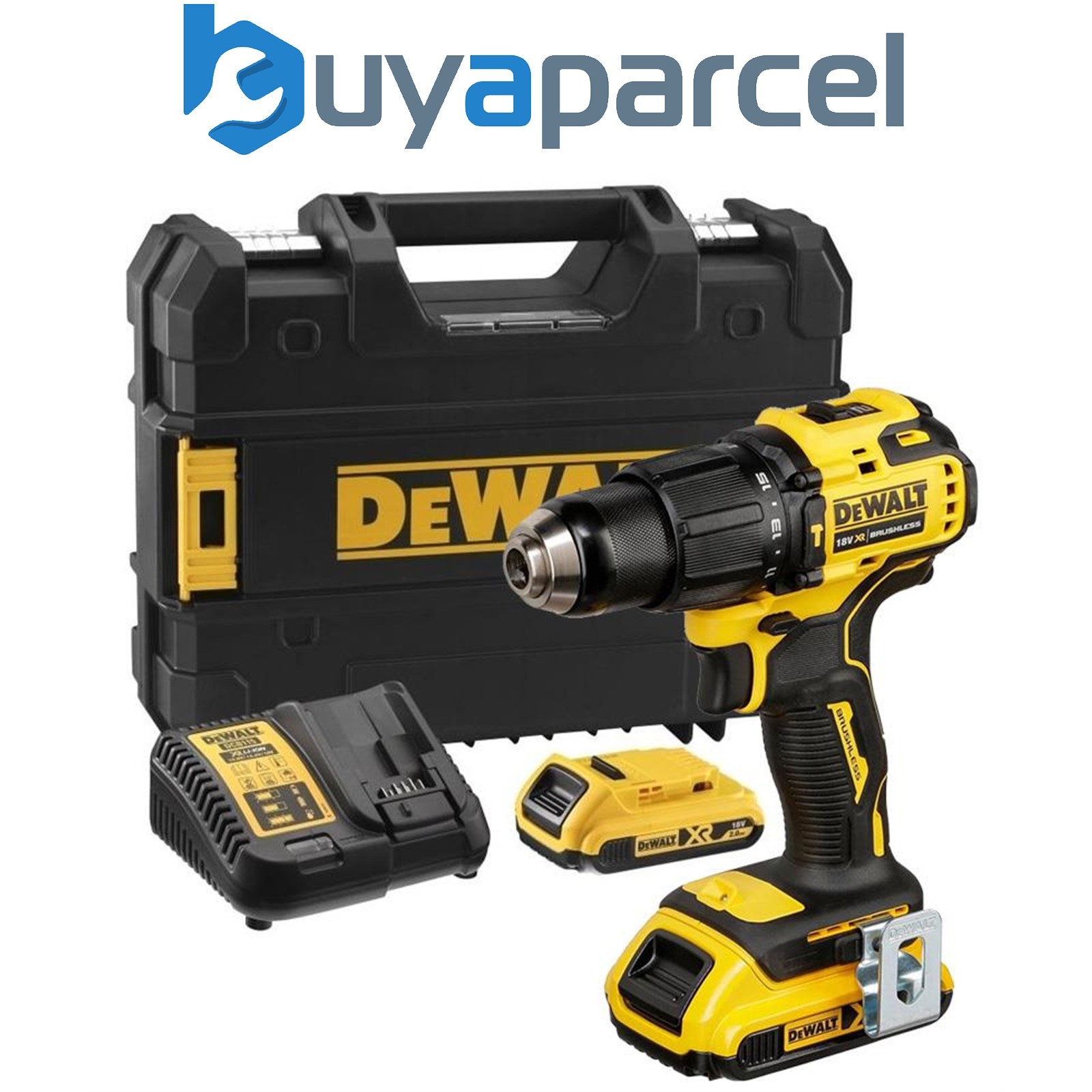Dewalt DCD709D2T 18v XR Brushless Compact Combi Hammer Drill Tstak - 2 x 2.0ah
