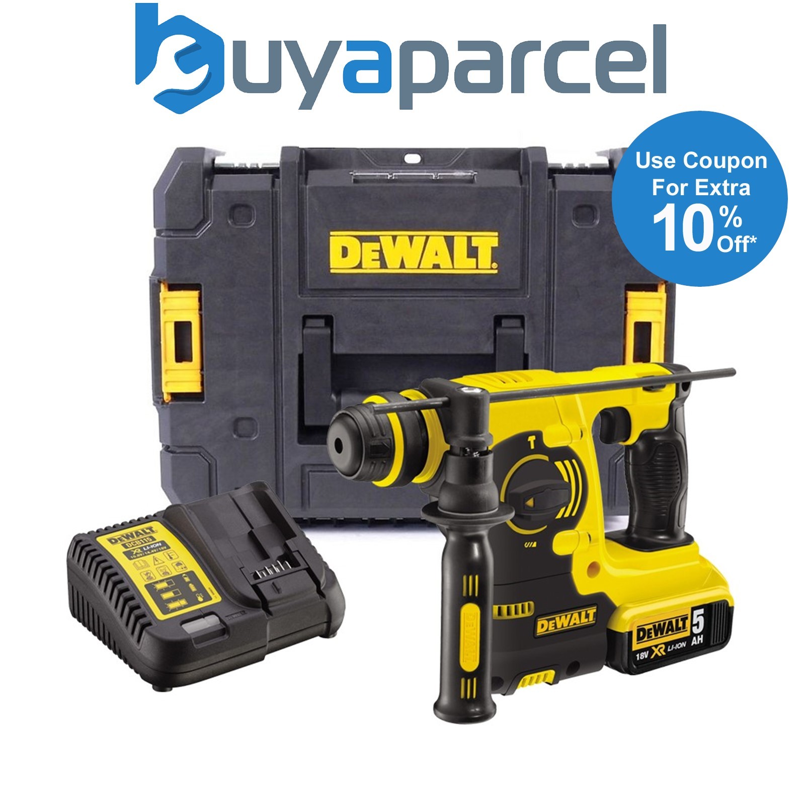 Dewalt DCH253P1 18v 3kg SDS+ Rotary Hammer Drill, 1 x 5.0ah Batt Charger + Case