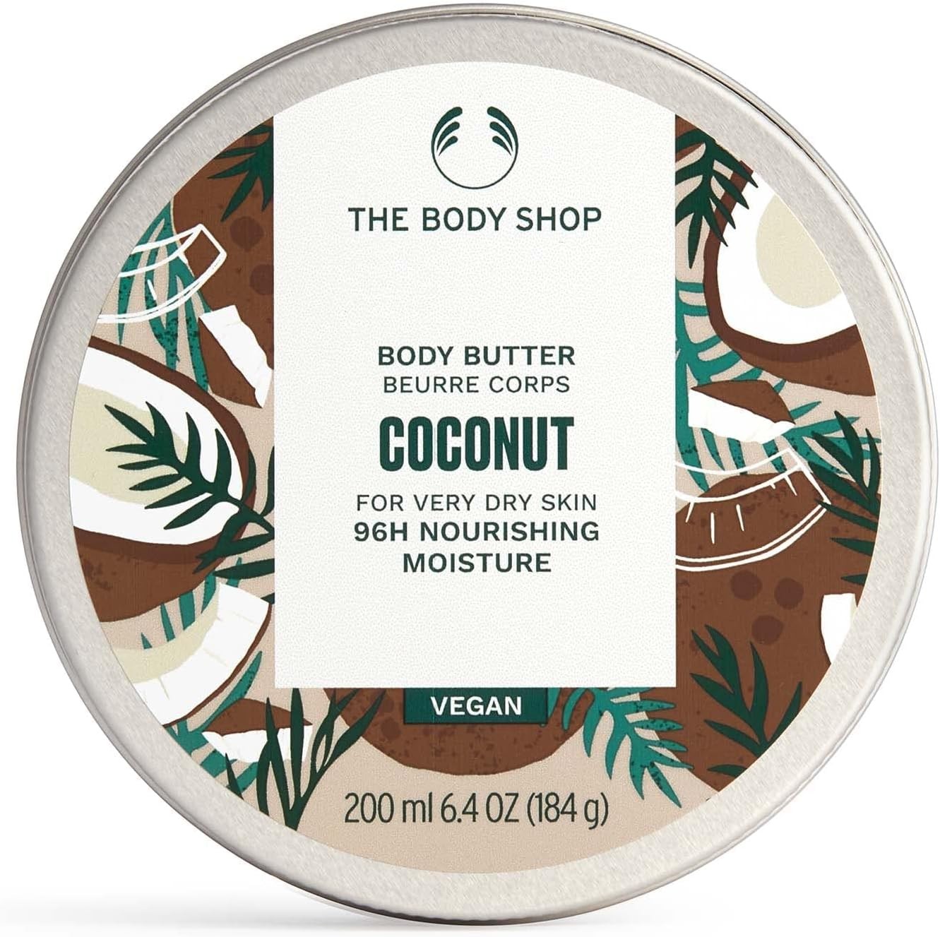 The Body Shop Coconut Body Butter (1x 200ml), Body Moisturiser with Shea Butter