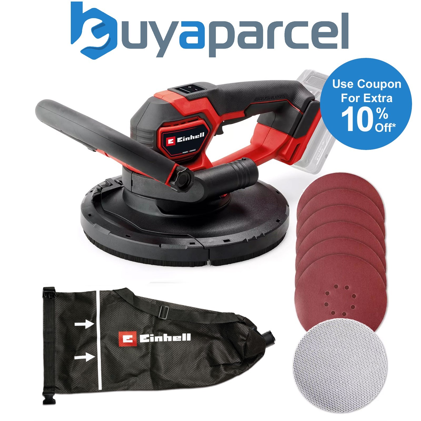 Einhell Professional 18v Cordless Brushless Drywall Sander TP-DWS 18/225 Li BL