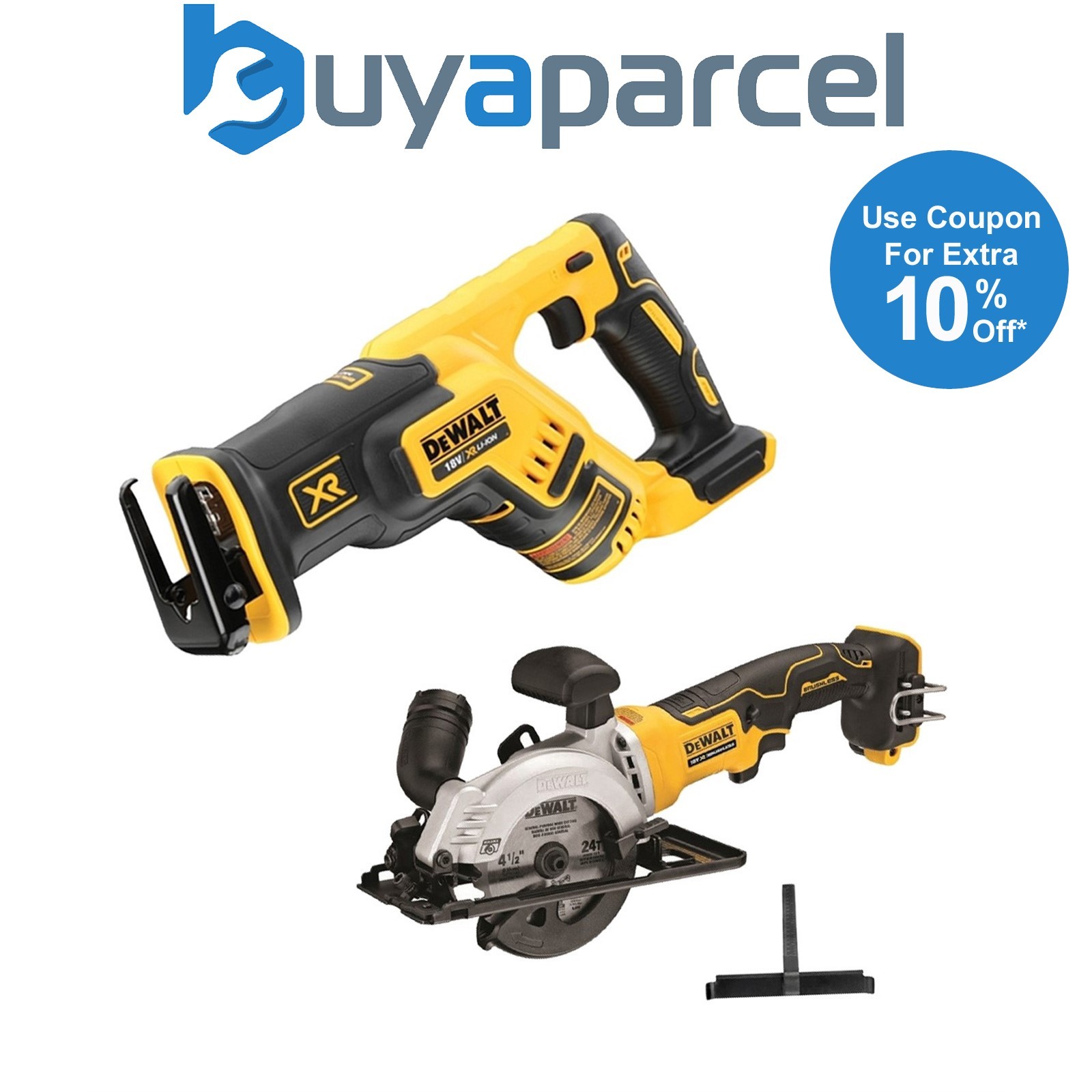 Dewalt DCS367N 18v XR Compact Brushless Reciprocating Saw & DCS571N Circular Saw