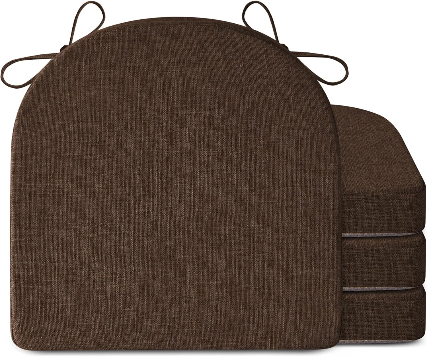 Chair Cushions for Dining Chairs 4 Pack Indoor Seat Cushions with Ties and Wash