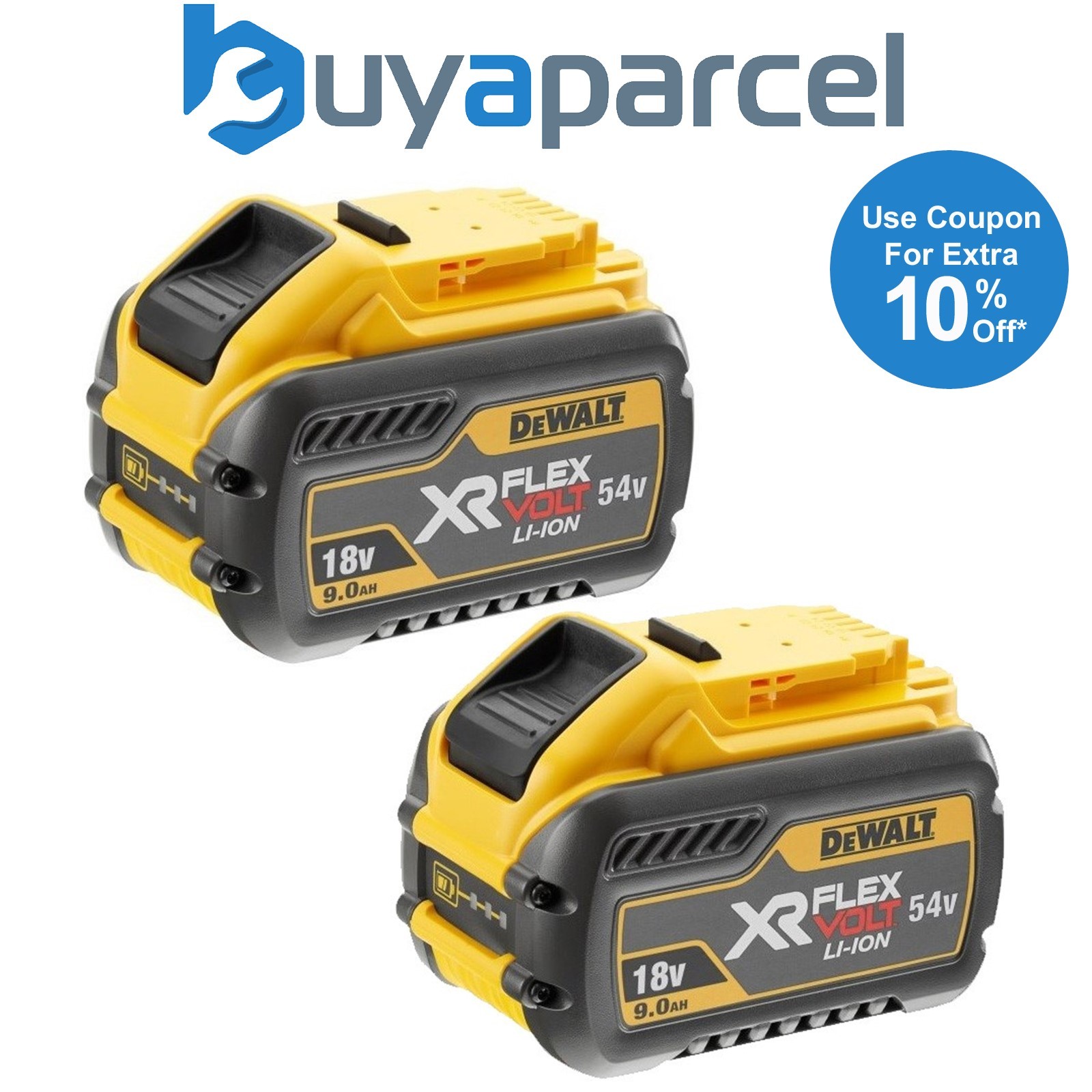 Dewalt DCB547 18v / 54v XR FLEXVOLT 9.0ah Battery DCB547-XJ Twin Pack Flex Volt