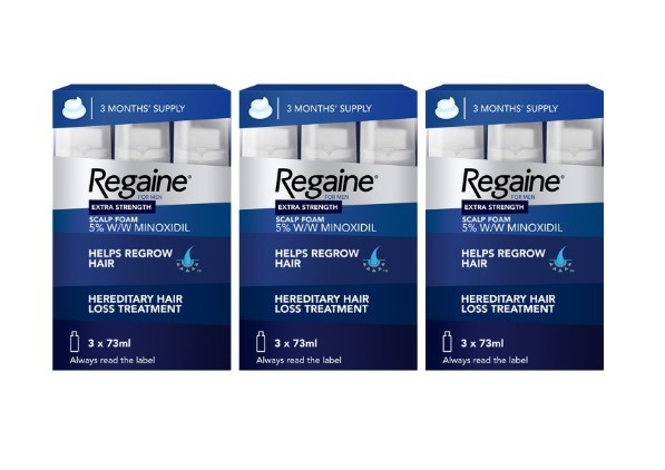 Regaine 5% Extra Strength Hair Regrowth Foam for Men 9 Months Supply