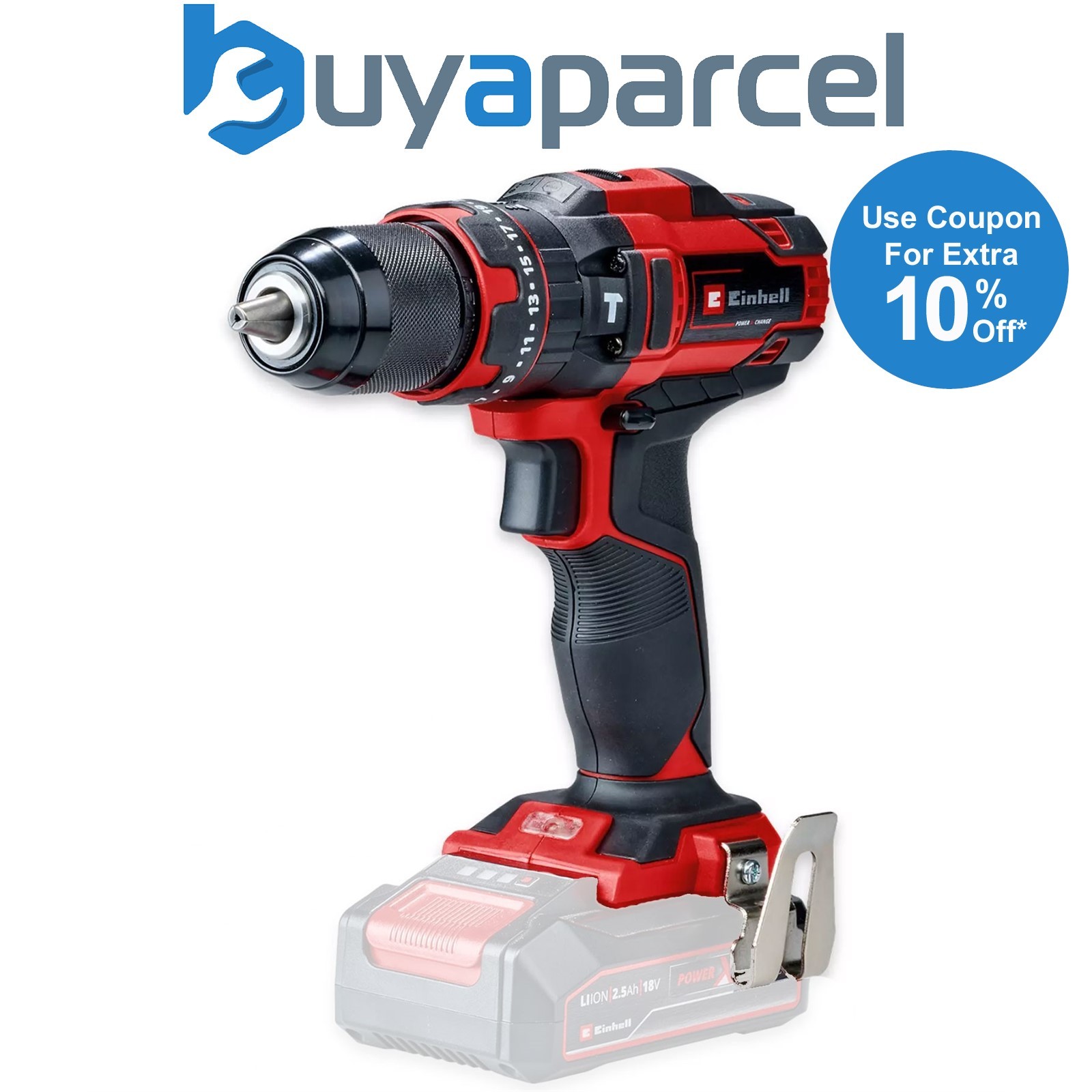 Einhell TE-CD Cordless Combi Drill PXC 18v Metal Chuck TE-CD18/44 SOLO Bare Tool