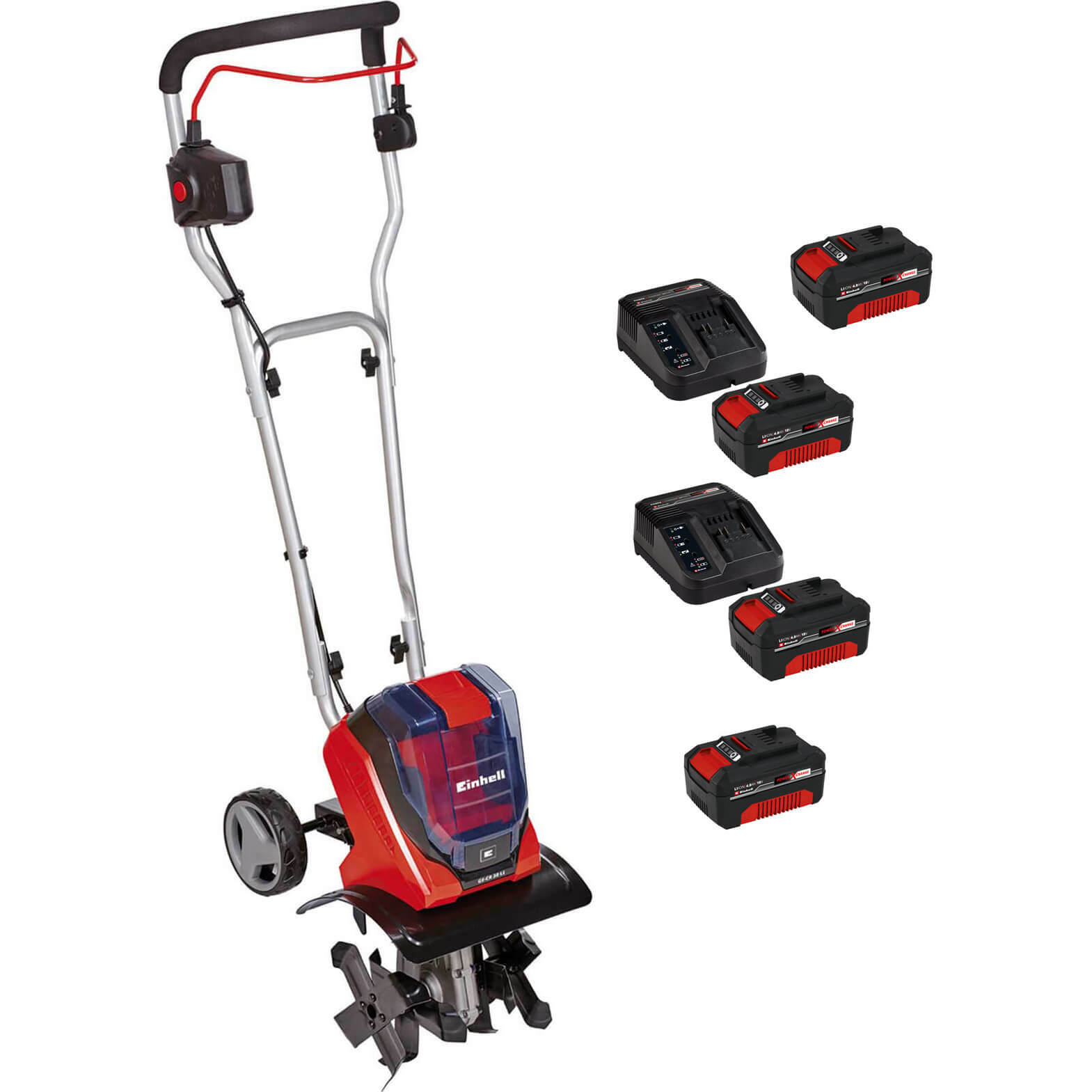 Einhell GE-CR 30 Li 36v Cordless Garden Tiller 300mm 4 x 4ah Li-ion