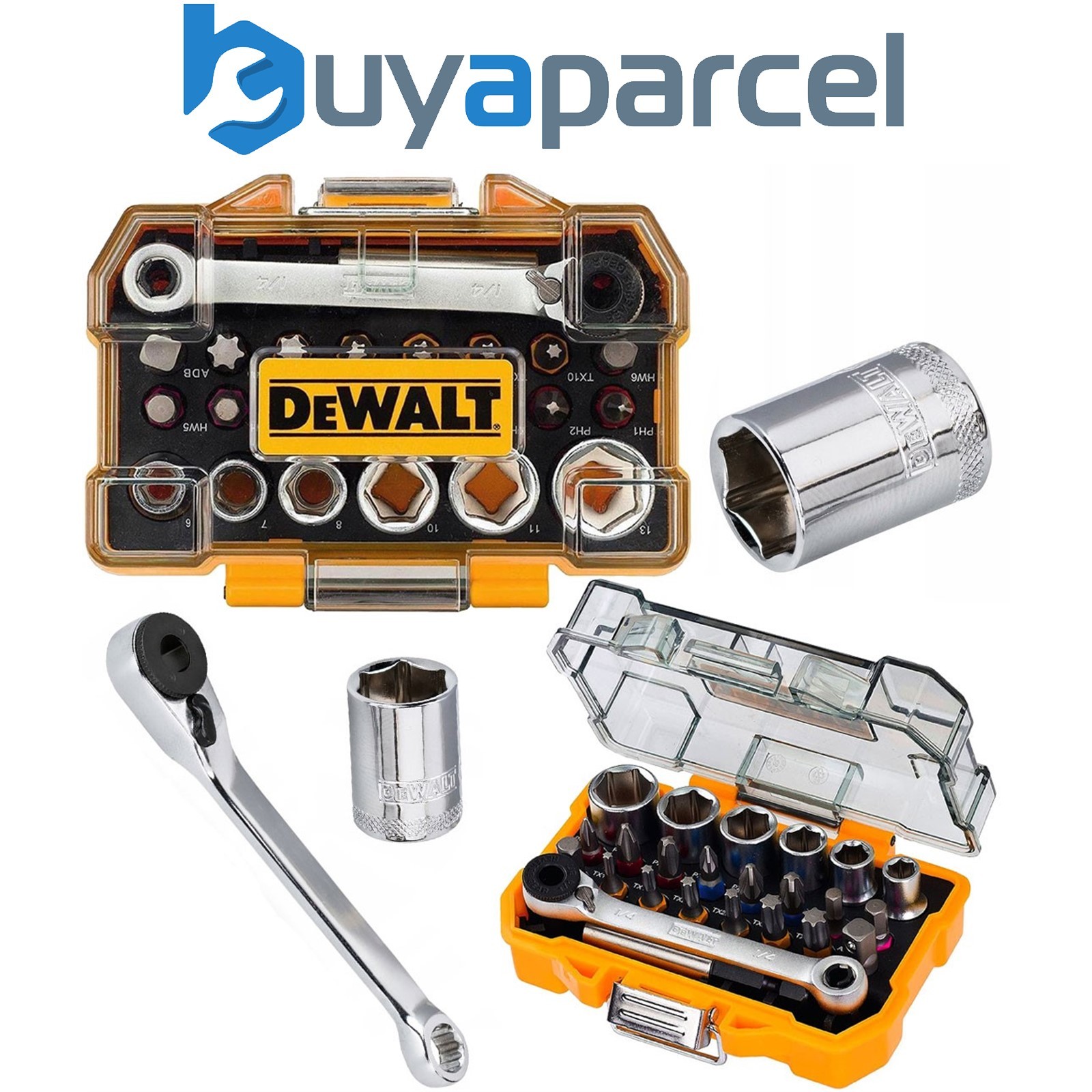 Dewalt DT71516 24 Piece Socket Ratchet Wrench Screwdriver Bit Set PZ2 PH2 TORX