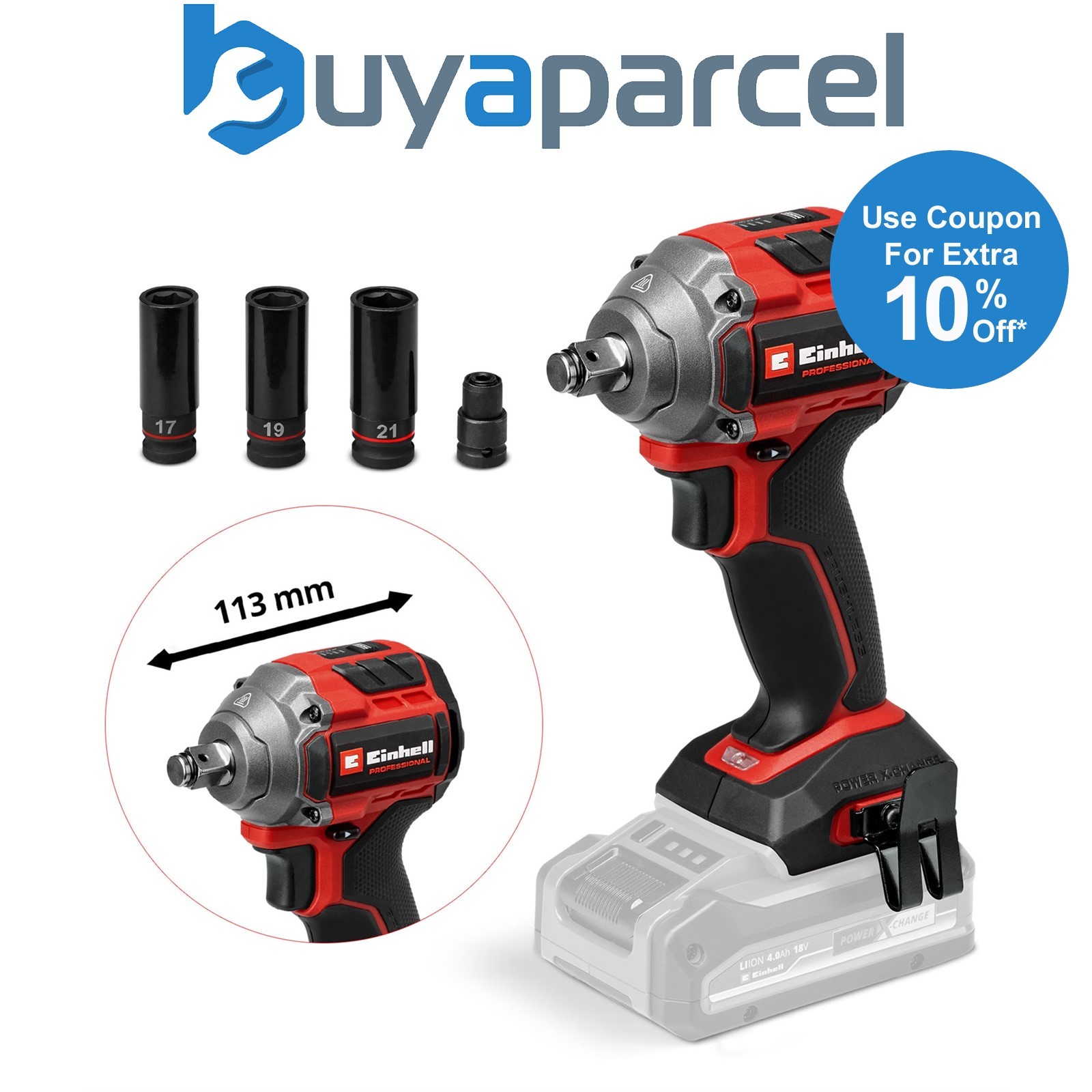 Einhell Professional Brushless 18v Impact Wrench 260Nm TP-CW 18/260-C Li BL Bare