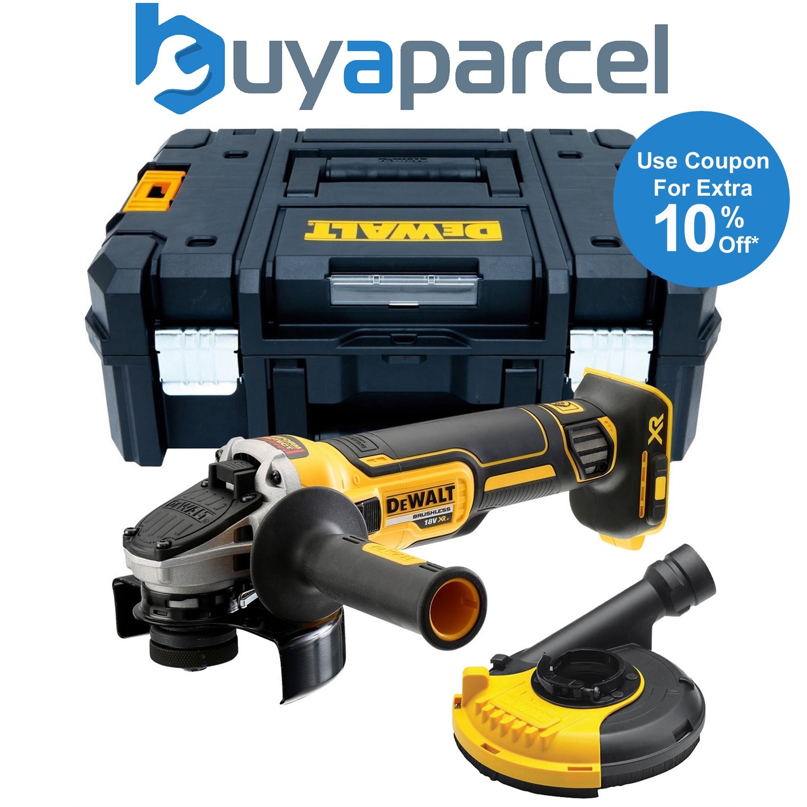 Dewalt DCG405N 18v XR Brushless Cordless 125mm Angle Grinder Tstak + Dust Guard