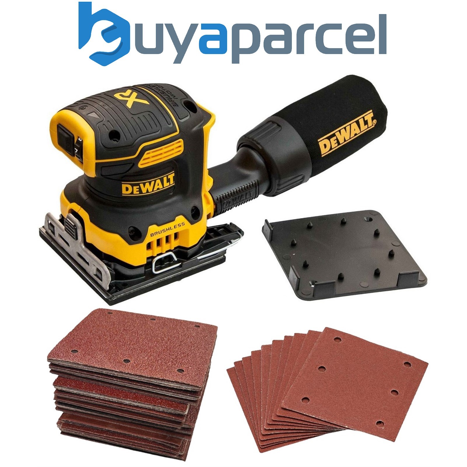 Dewalt DCW200N Cordless Brushless 18v XR 1/4 Sheet Palm Sander 50 Sanding Sheets