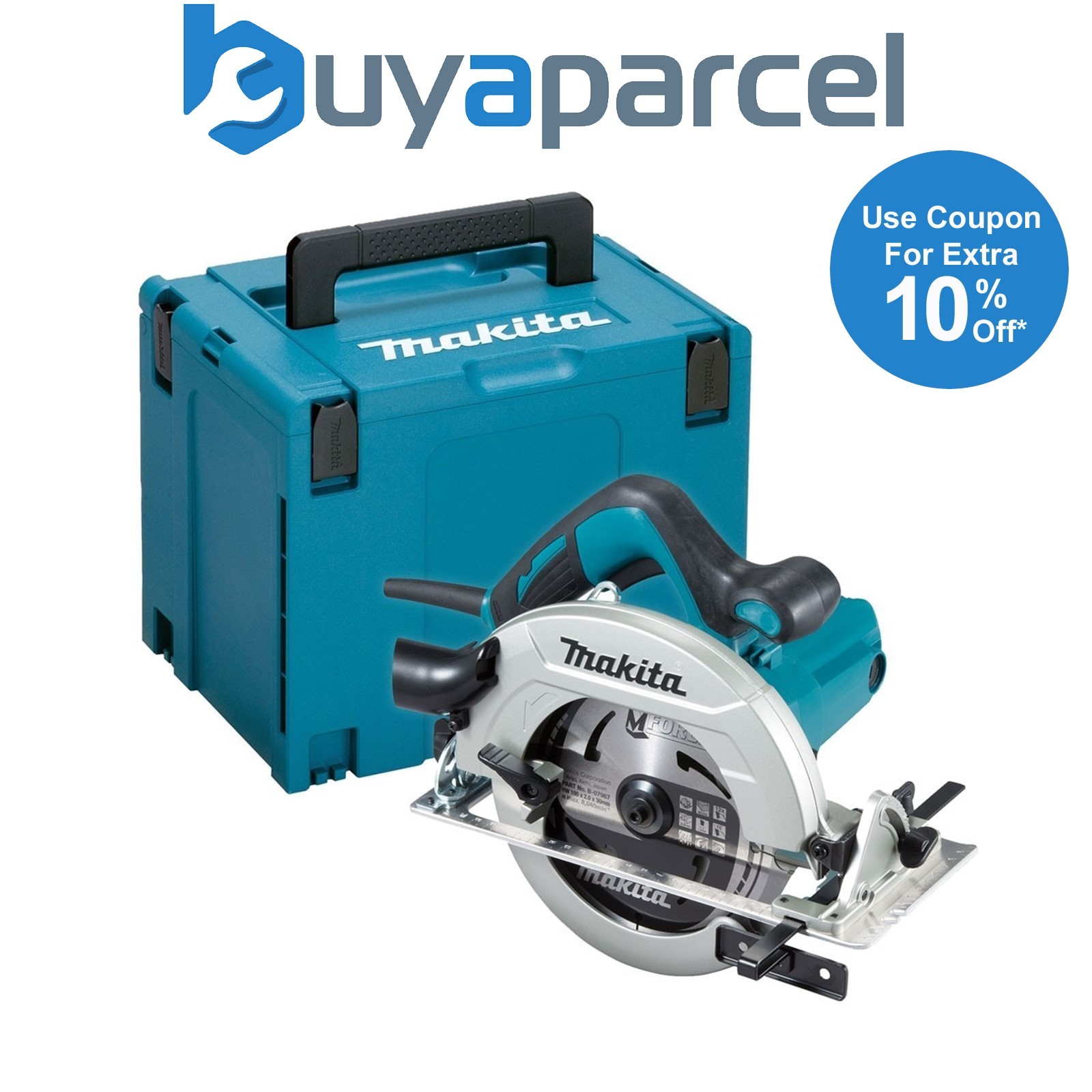 Makita HS7611J 110v Circular Saw 190mm 1600w 5500 RPM - Includes MakPac Case