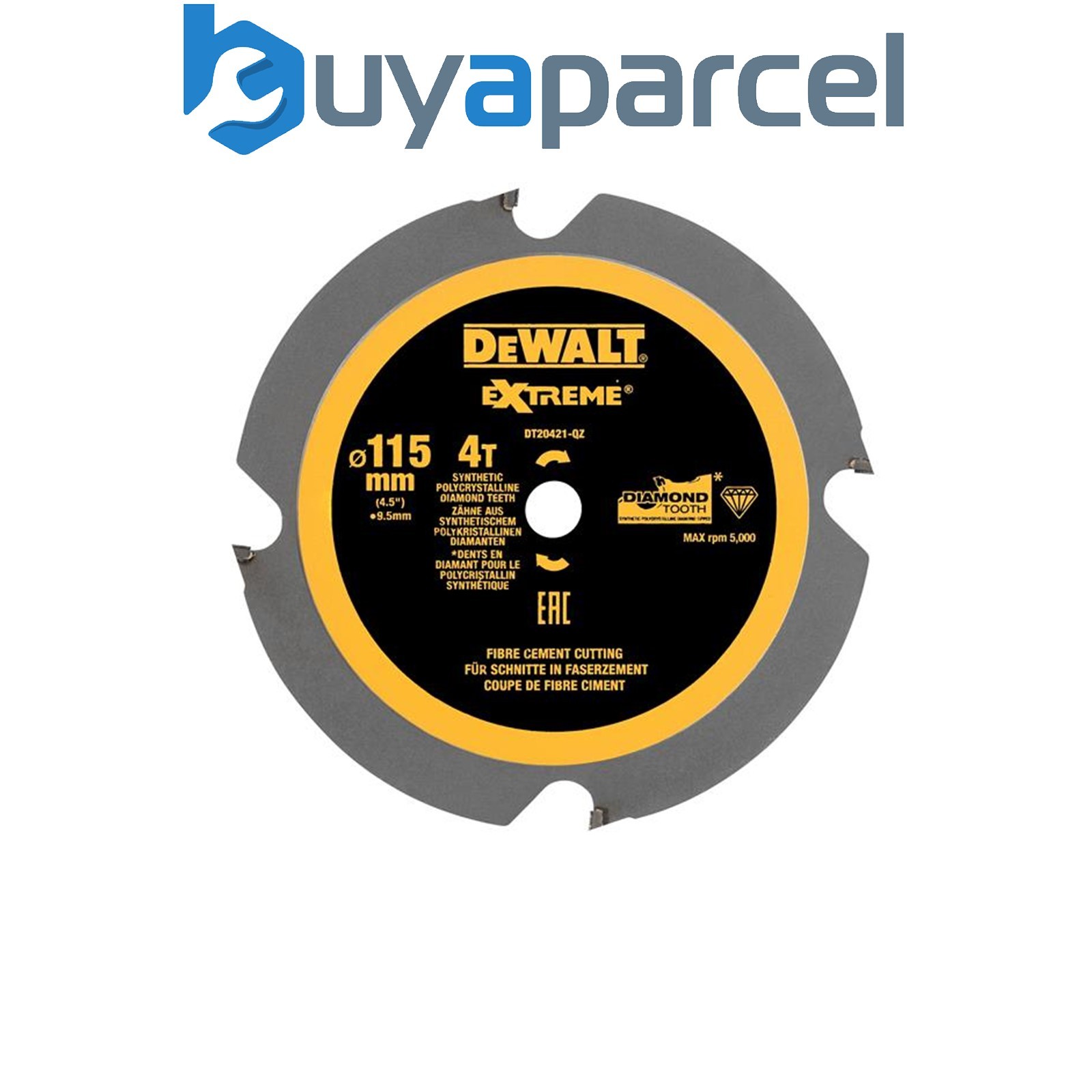 Dewalt DT20421-QZ DT20421 PCD Circular Saw Blade 115 x 9.5mm x 4T DEWDT20421QZ