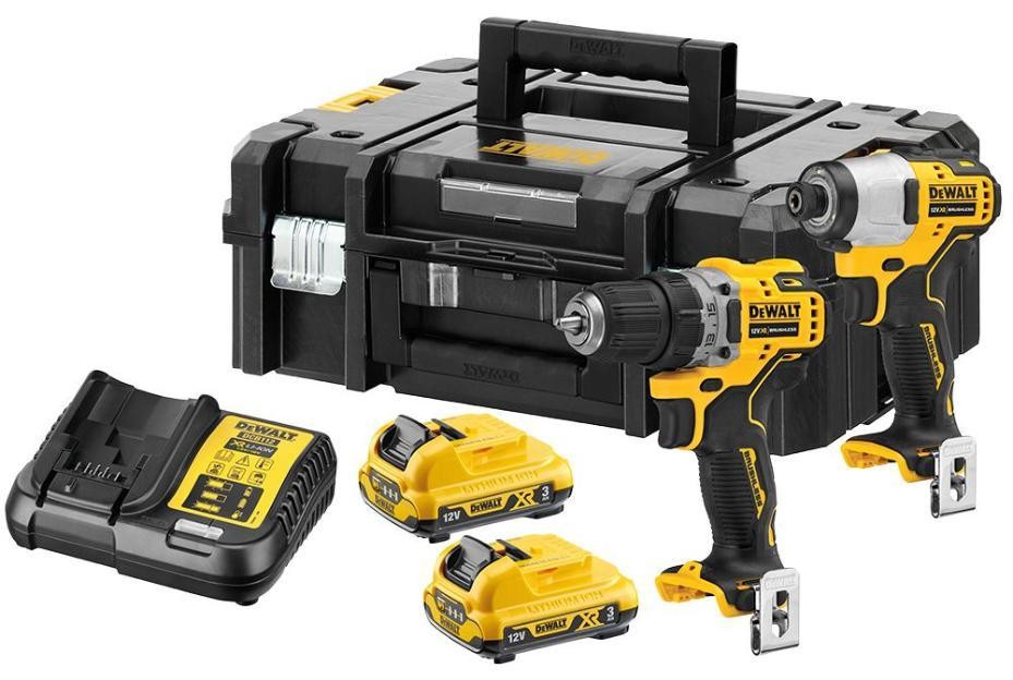 12V 2x 2Ah XR Li-Ion Cordless Drill Driver &amp; Impact Driver Kit - DEWALT