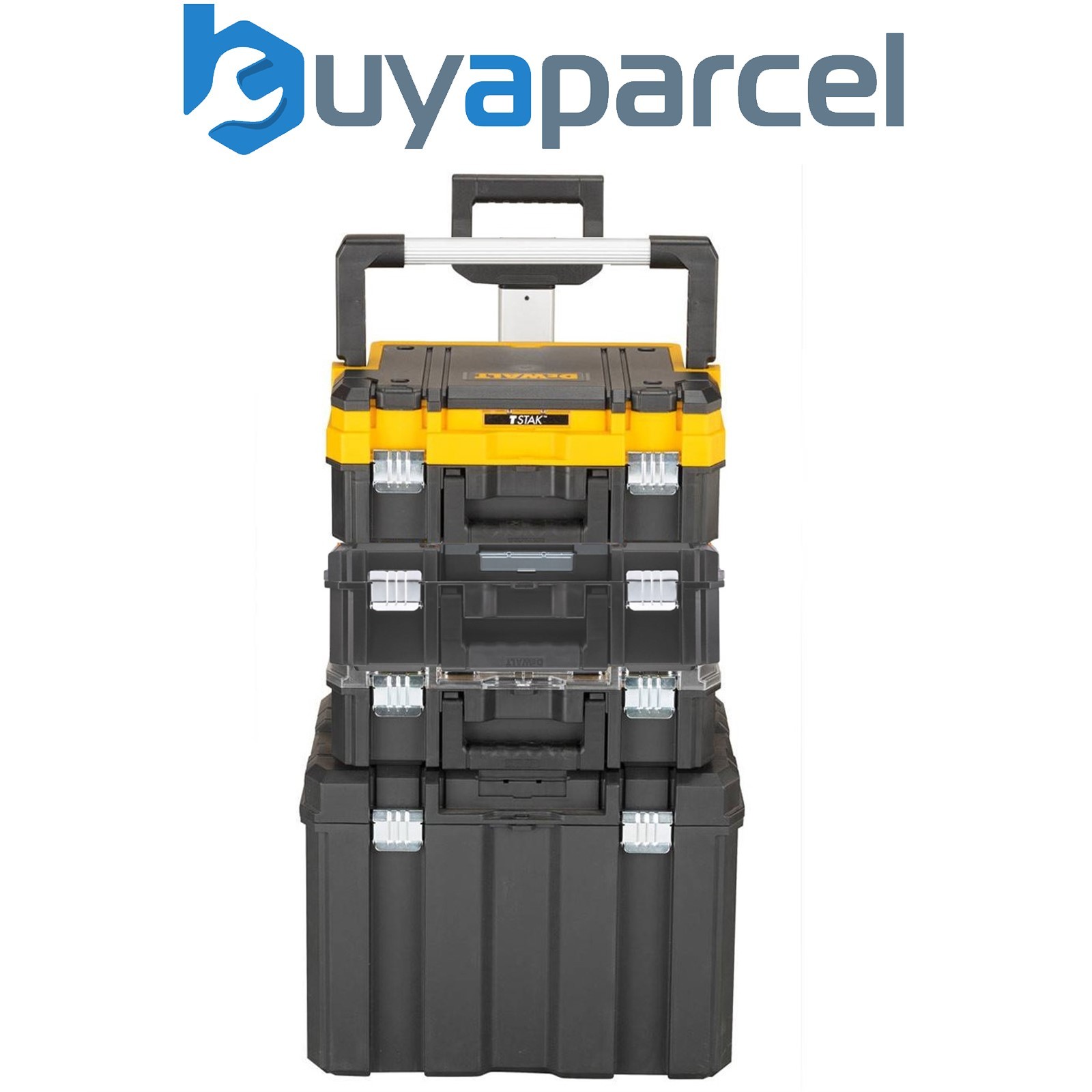 Dewalt DWST1-81049 TStak Tower Rolling Mobile Tool Storage Boxes - 4 Tstak Cases