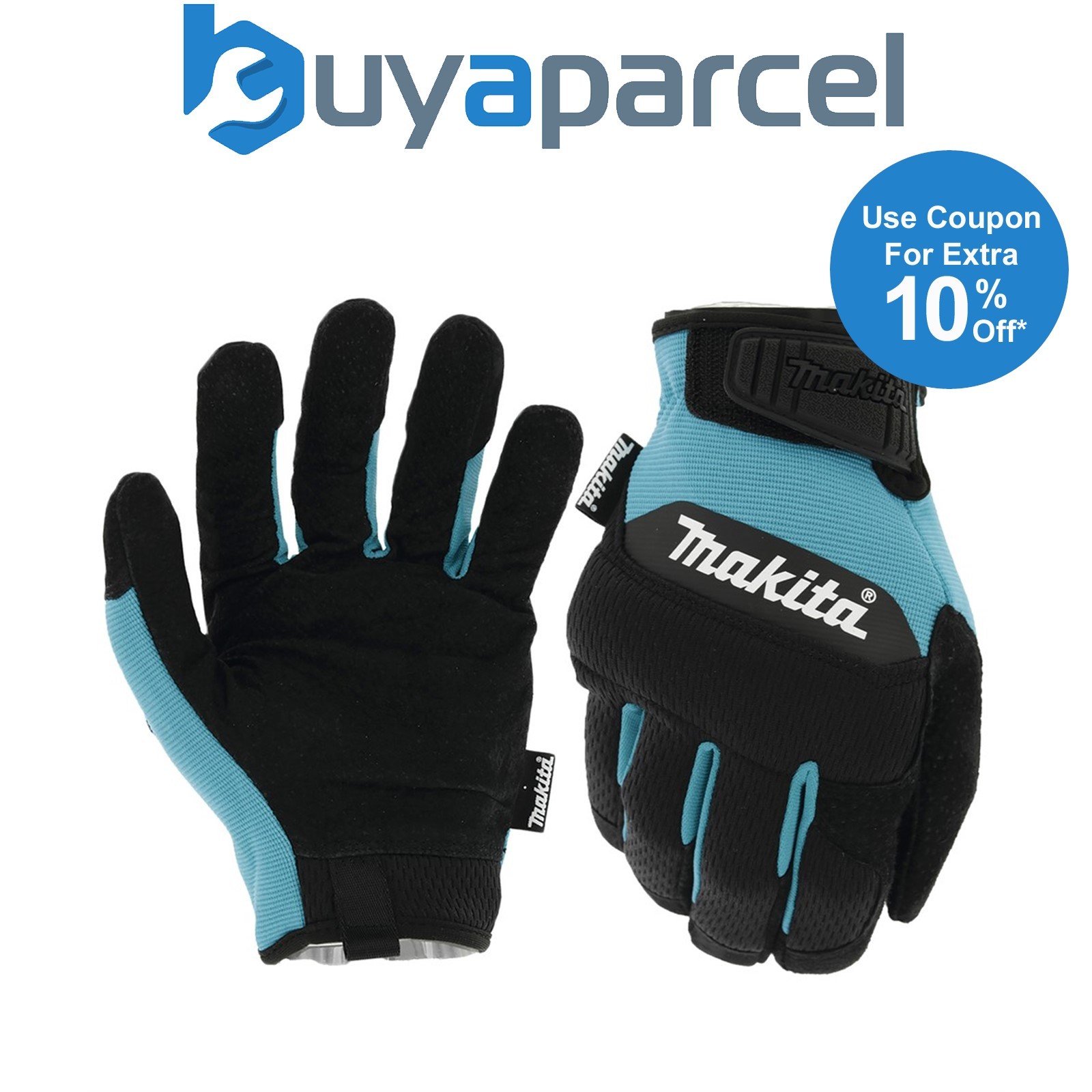 Makita P-84604 Palm Performance Gloves Large Pair - Durahide Leather EN388