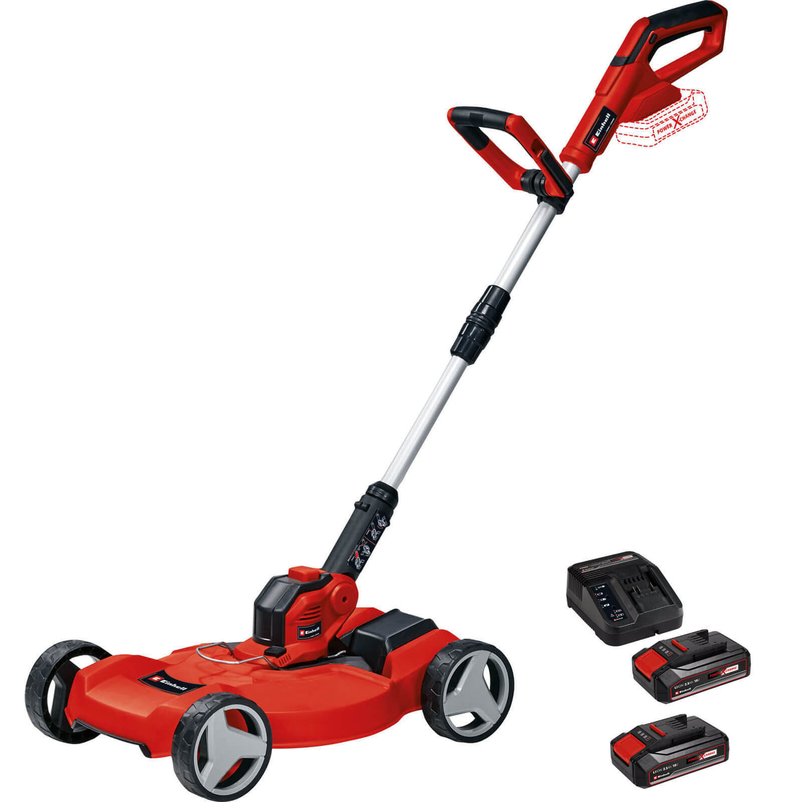 Einhell GE-CT 18/28 Li TC 18v Cordless Grass Trimmer and Edger 280mm 2 x 2.5ah L