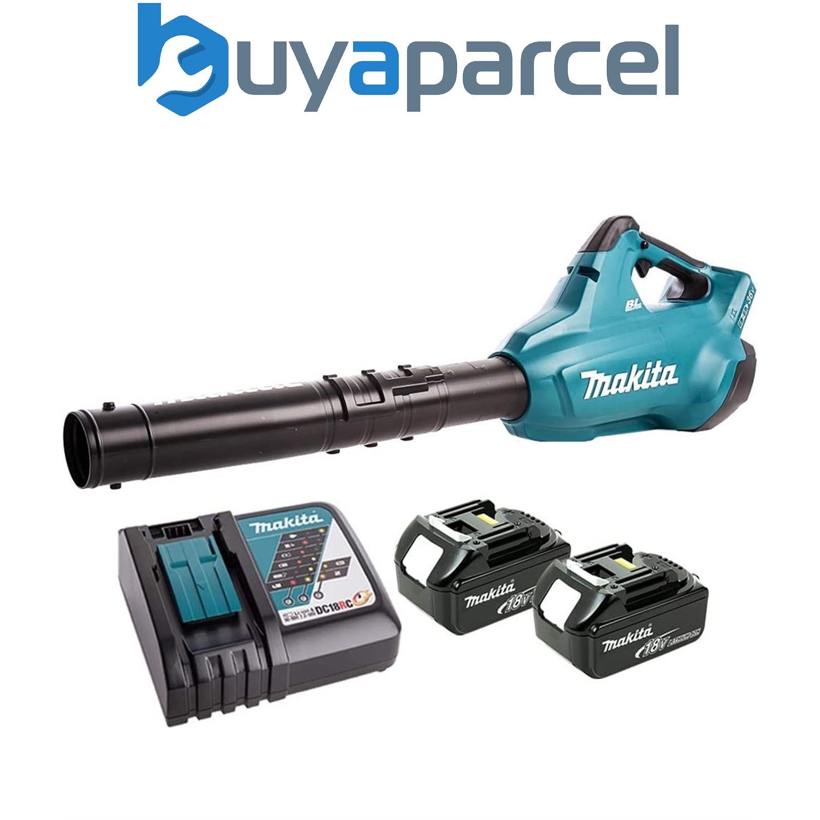 Makita DUB362 Twin LXT 18v 36v Li-Ion Brushless Leaf Blower 2 x 5.0ah +Charger