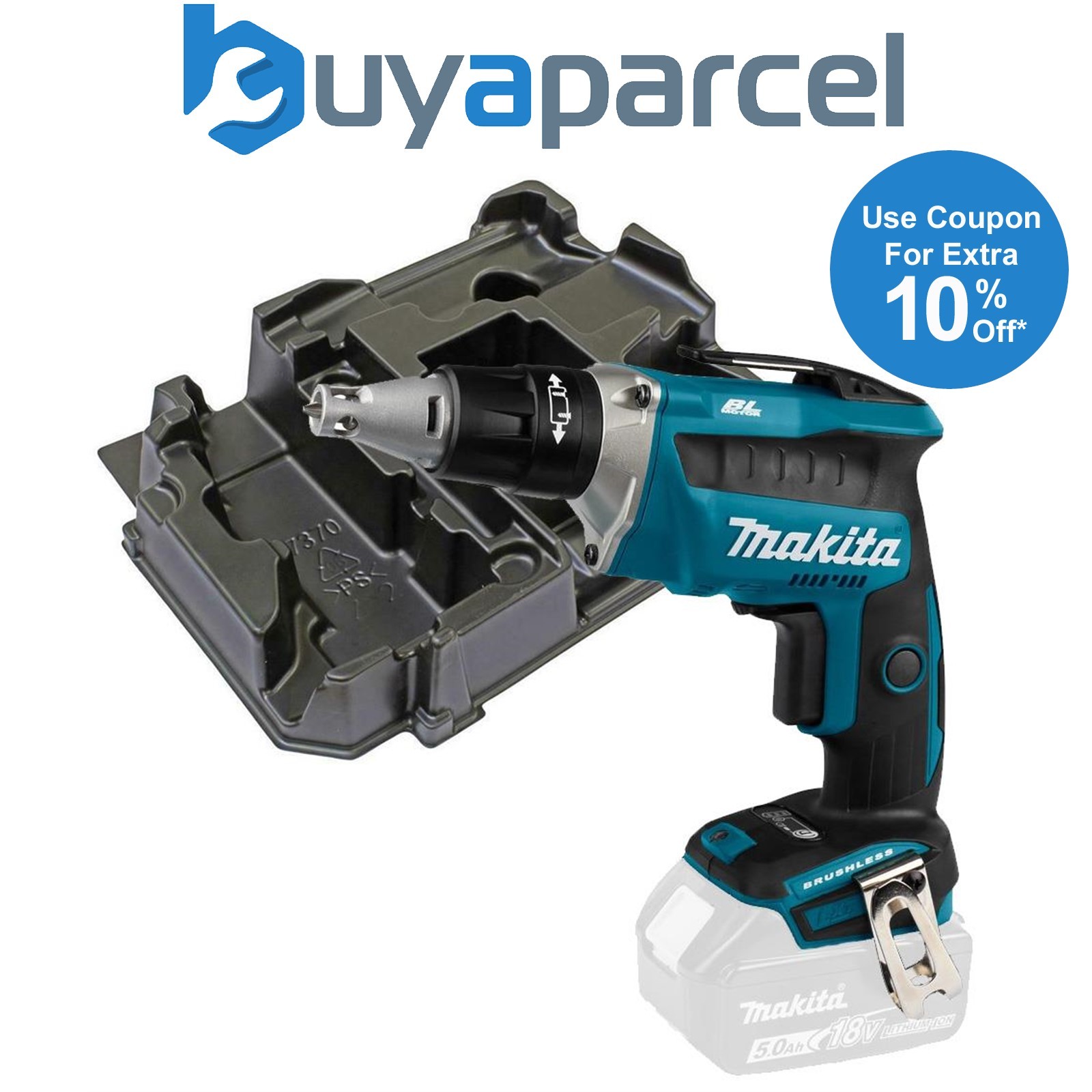 Makita DFS452Z 18v Brushless High Speed Lithium Screwdriver Bare + Makpac Inlay