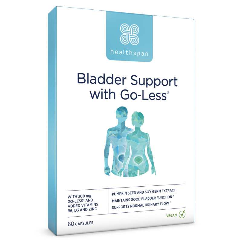 Healthspan Bladder Support with Go-Less 60 Capsules for Urinary Health