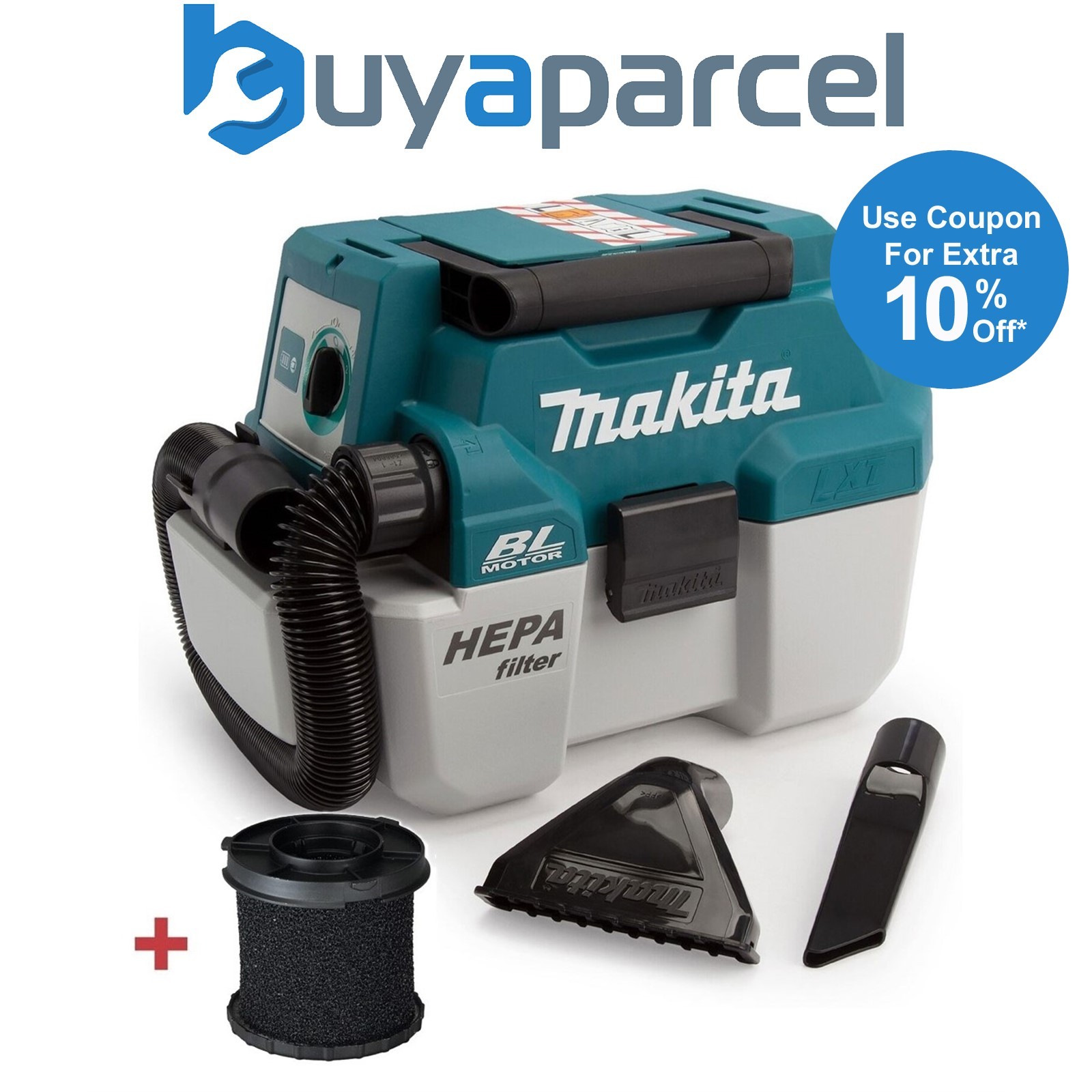 Makita DVC750LZ 18V Brushless Wet & Dry Vacuum Cleaner LXT L-Class + Wet Filter