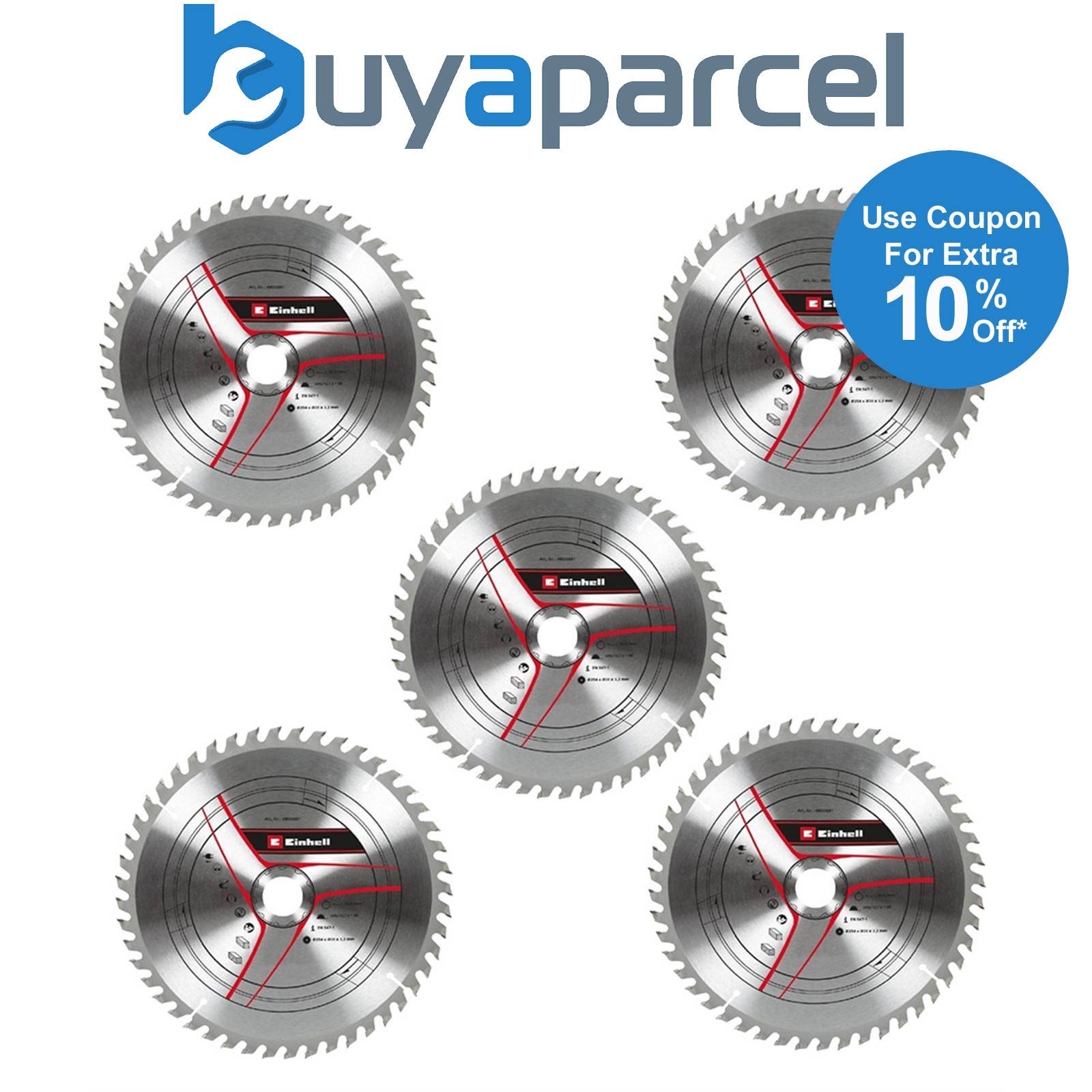 X5 Einhell KWB 254mm Table Saw Blade Mitre 48T HM Diameter TC-TS 2225 TC-SM 2531