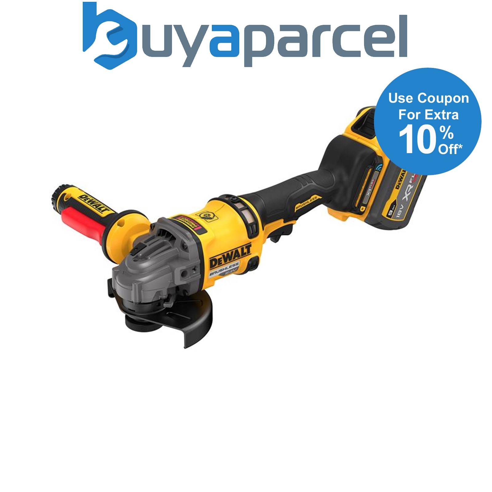 Dewalt DCG418SHDX2-GB DCG418SHDX XR FlexVolt Detect Angle Grinder 125mm 54V 2 x