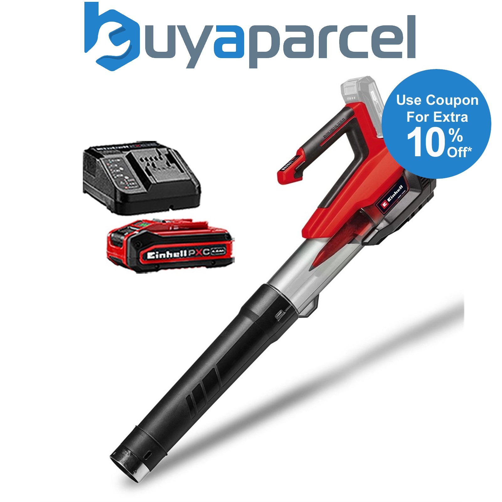 Einhell Professional 18v Turbo Garden Leaf Blower PXC GP-LB 18/200 + 4Ah Kit