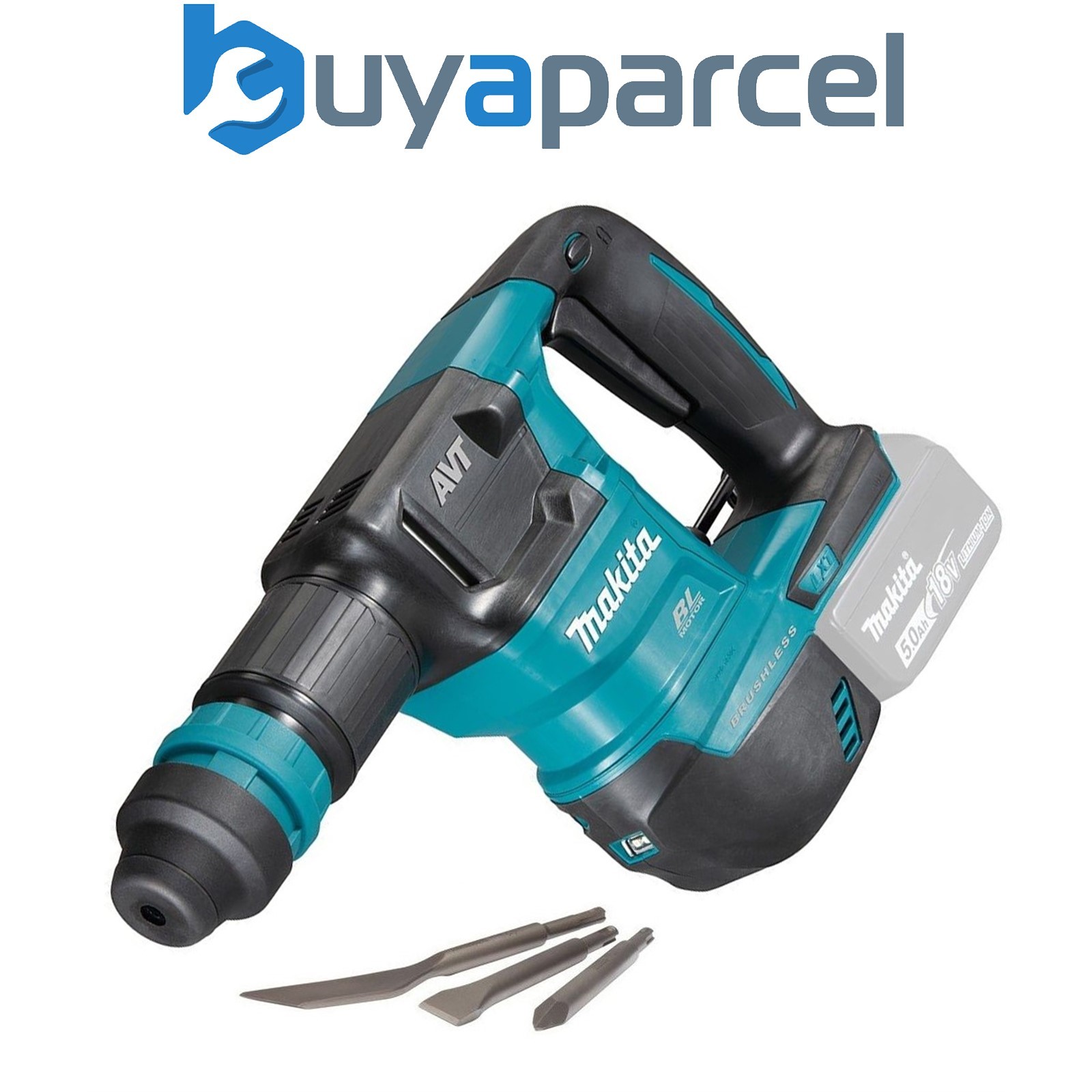 Makita DHK180Z 18V Lithium Brushless Cordless Power Scraper AVT 3.1J + Chisels