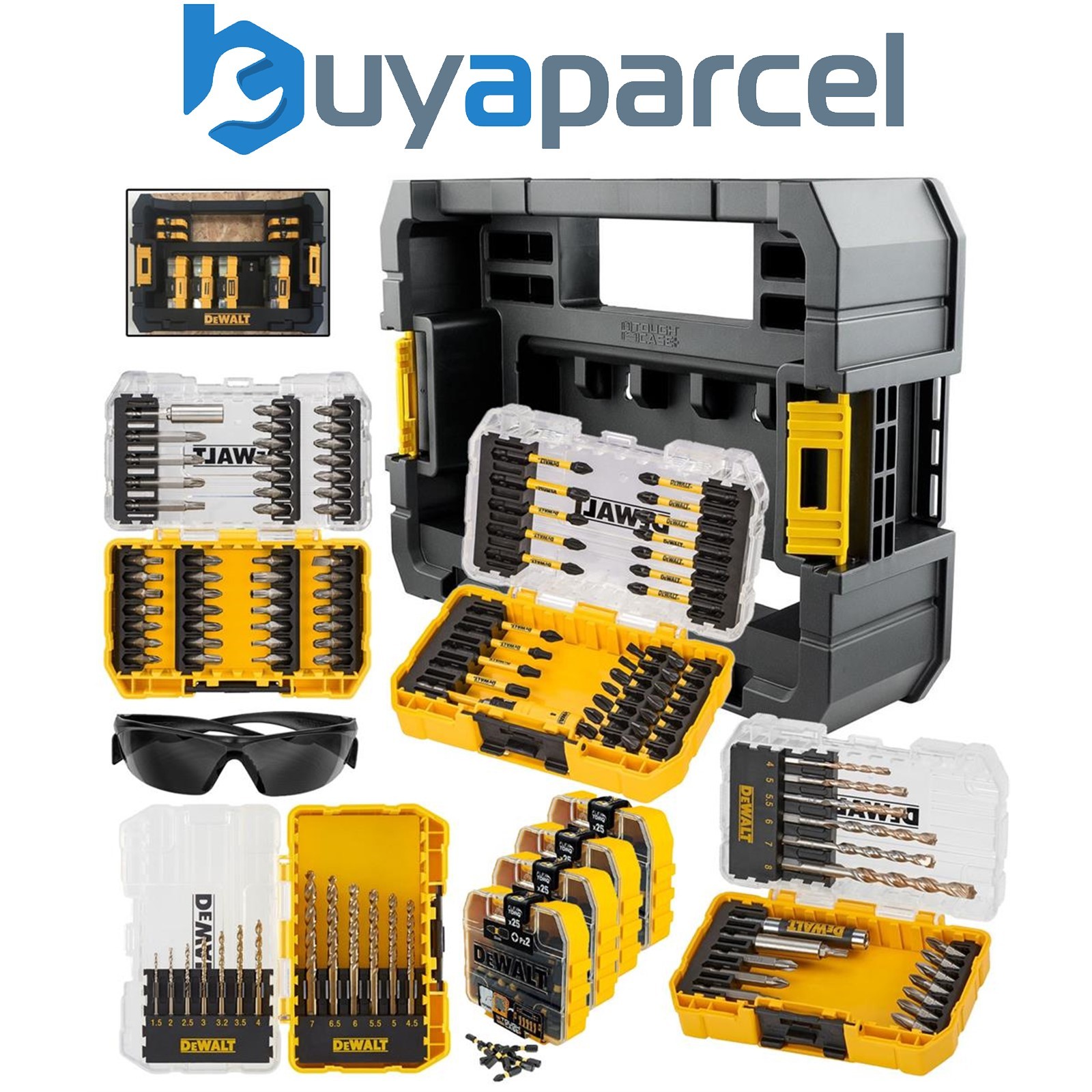 Dewalt FLEXTORQ 210 Pc Impact Screwdriver Drill Bit Set Tough Case TStak Caddy