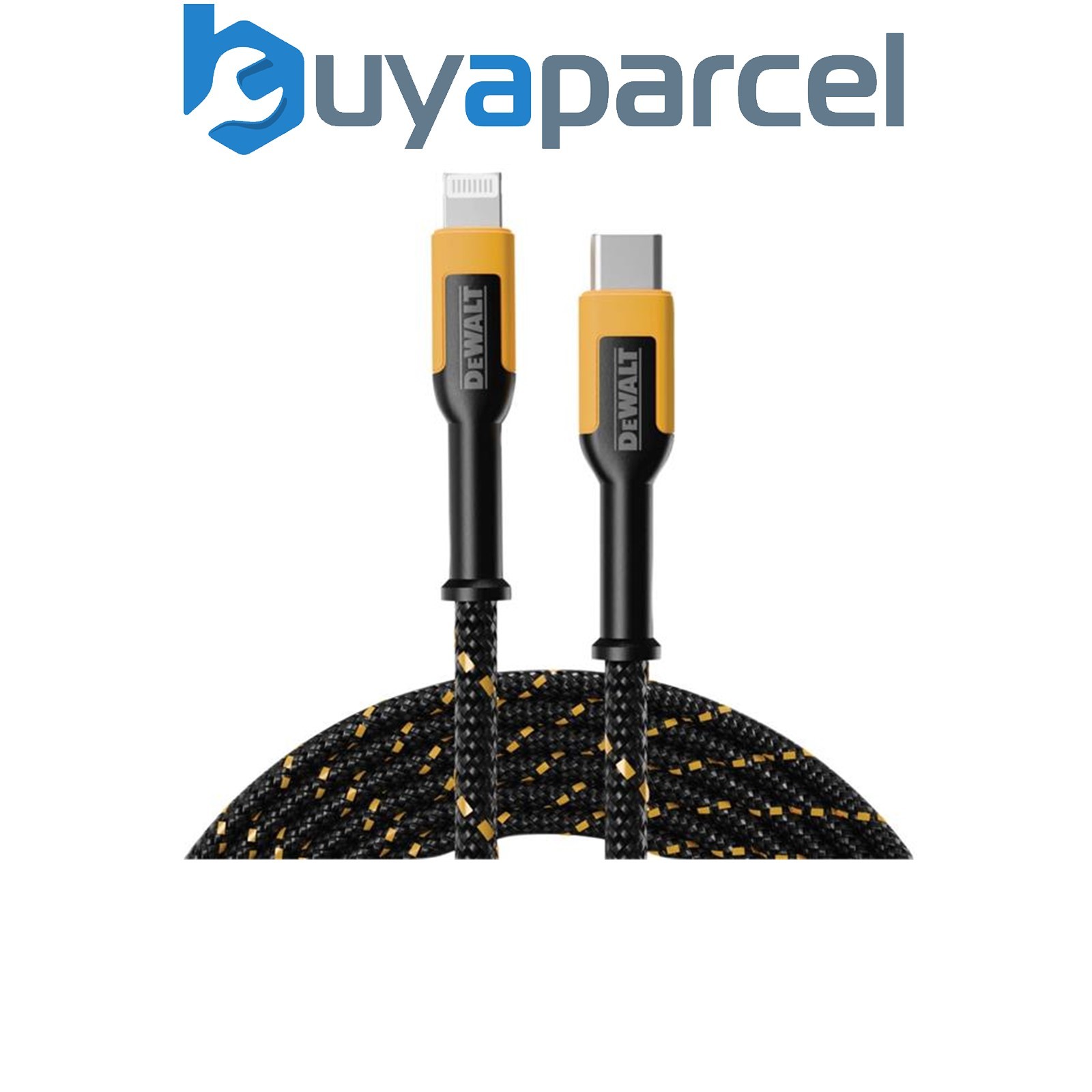 Dewalt DWG USB C to Lightning Reinforced Charging Cable 1.2m (4ft) DWT1311357