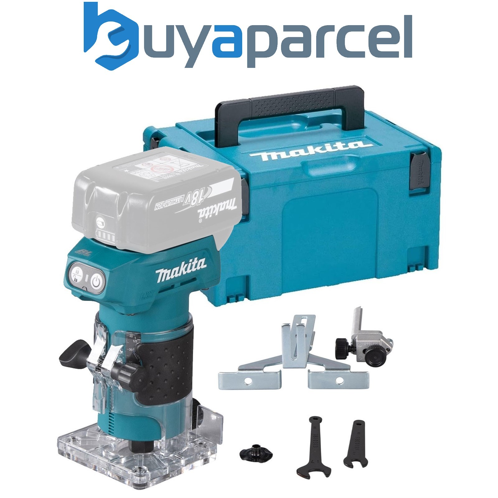 Makita DRT52Z 18V Cordless LXT Brushless Router Trimmer + Makpac