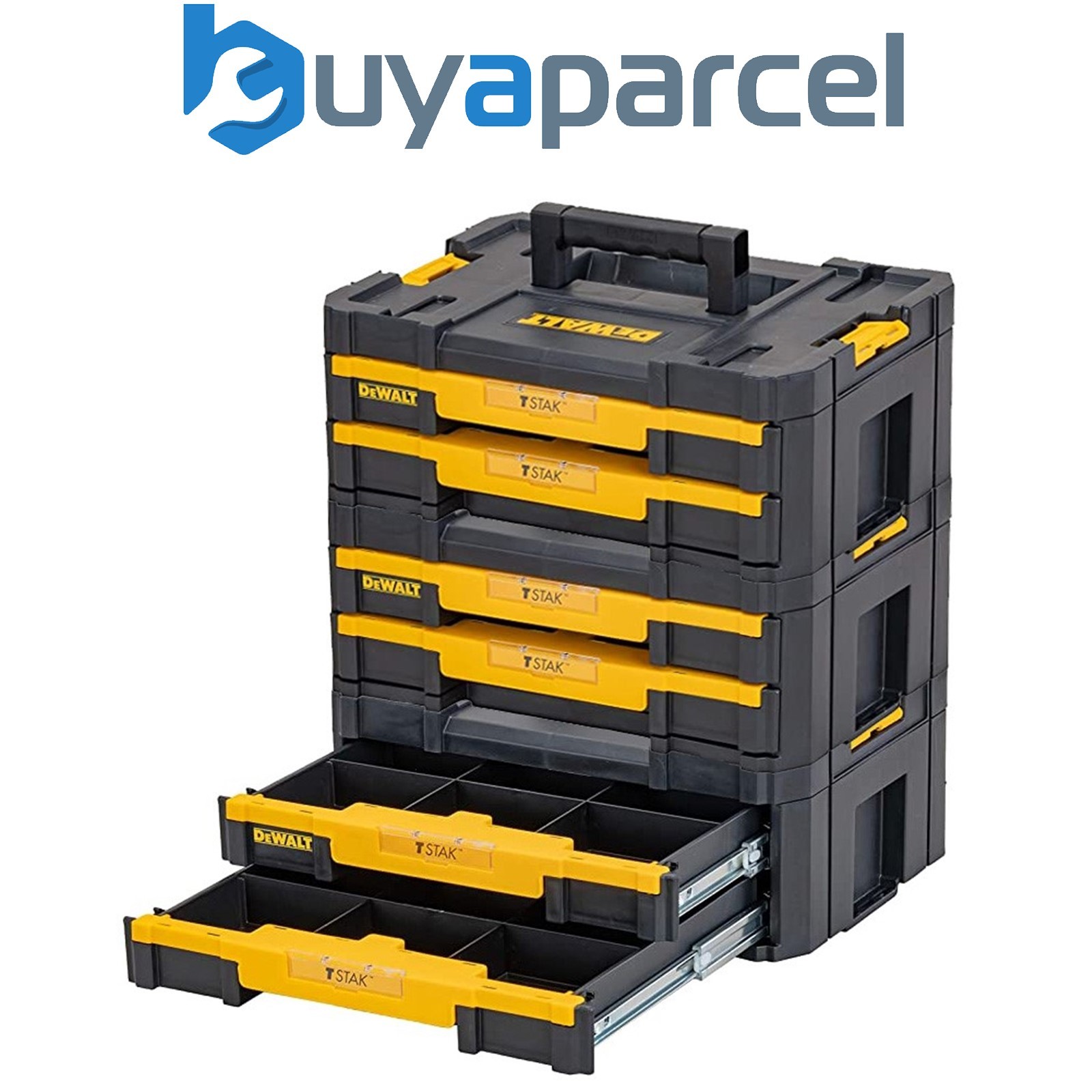 Dewalt DWST1-70706 TStak IV Tool Storage Box 2 Shallow Drawers 8L Capacity x 3